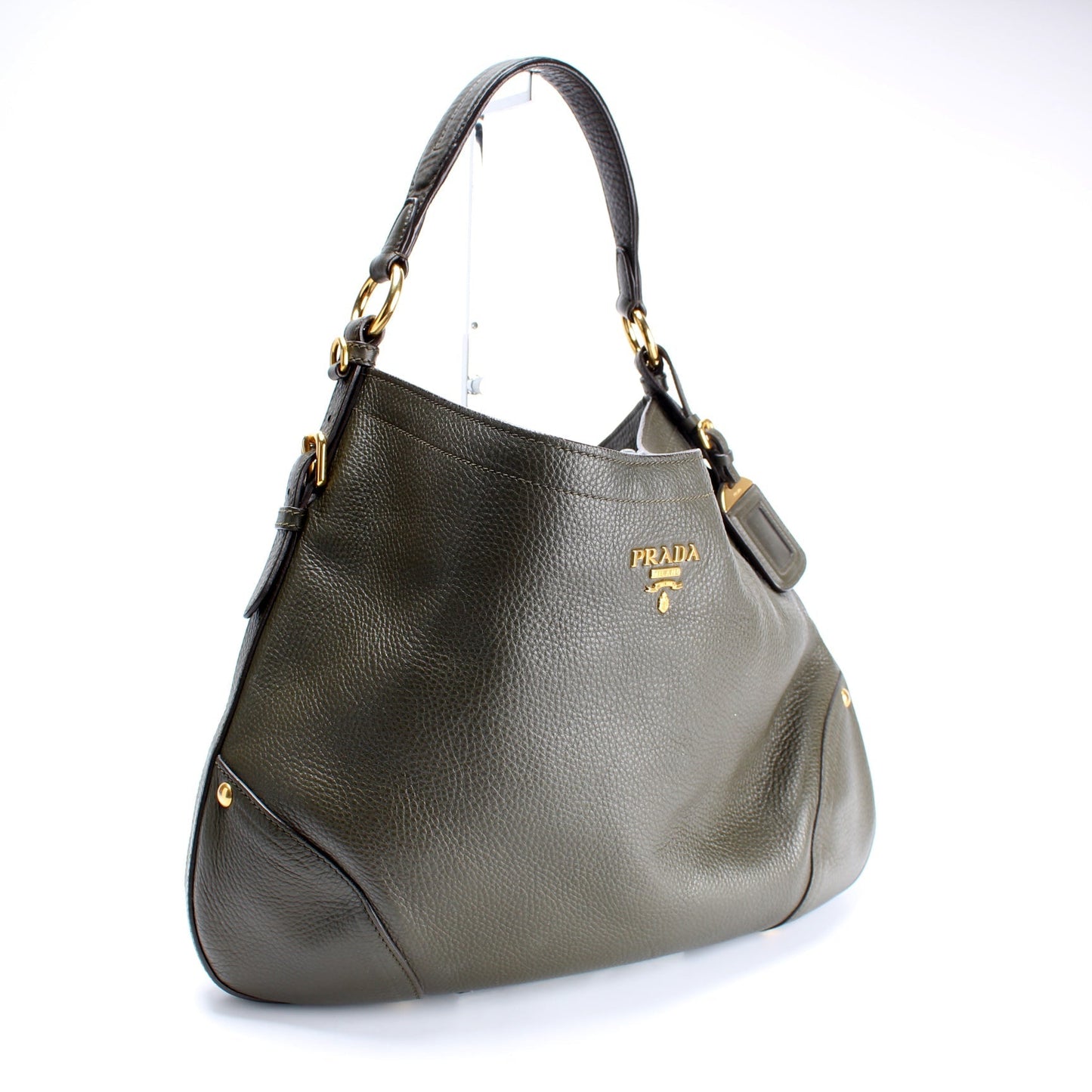 Prada Vitello Daino Snap Hobo Bag Travel Bag