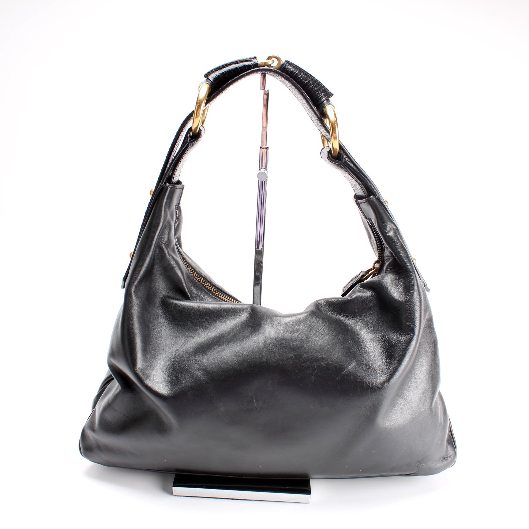 Gucci Horsebit Leather Shoulder Bag Hobo 4