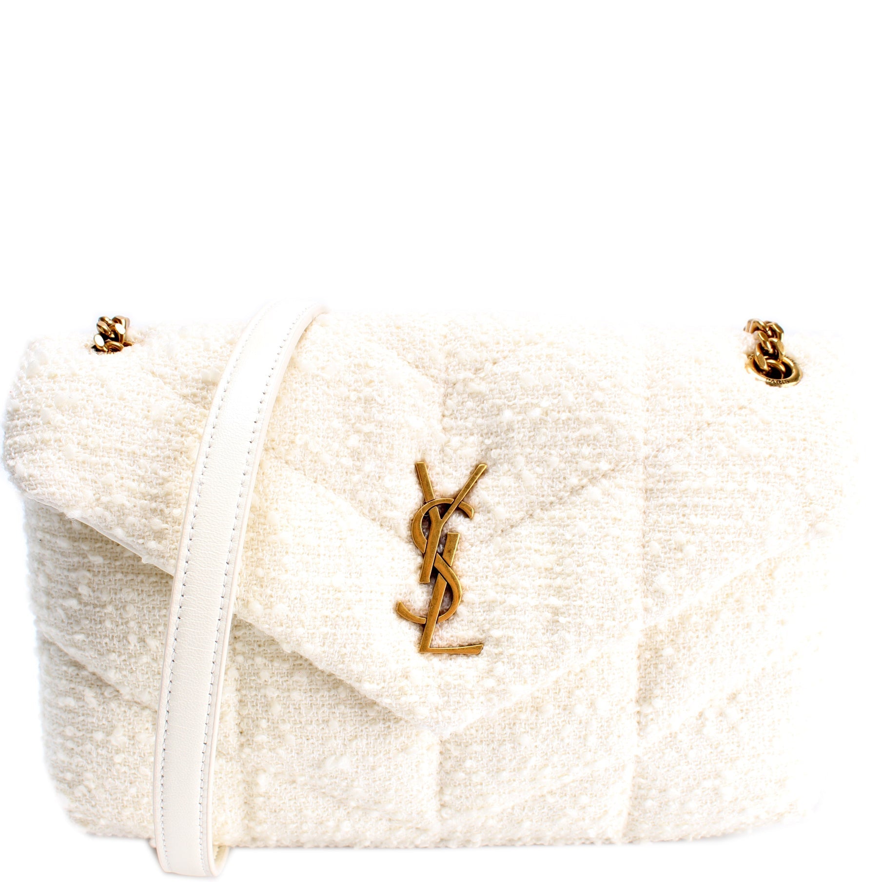 YSL Saint Laurent Saint Laurent Puffer Tweed Bag Mini Travel Bag