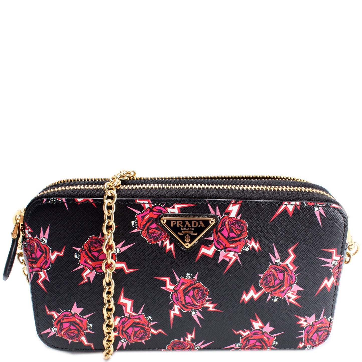 Prada Saffiano Double Zip Woc Bag Travel Bag