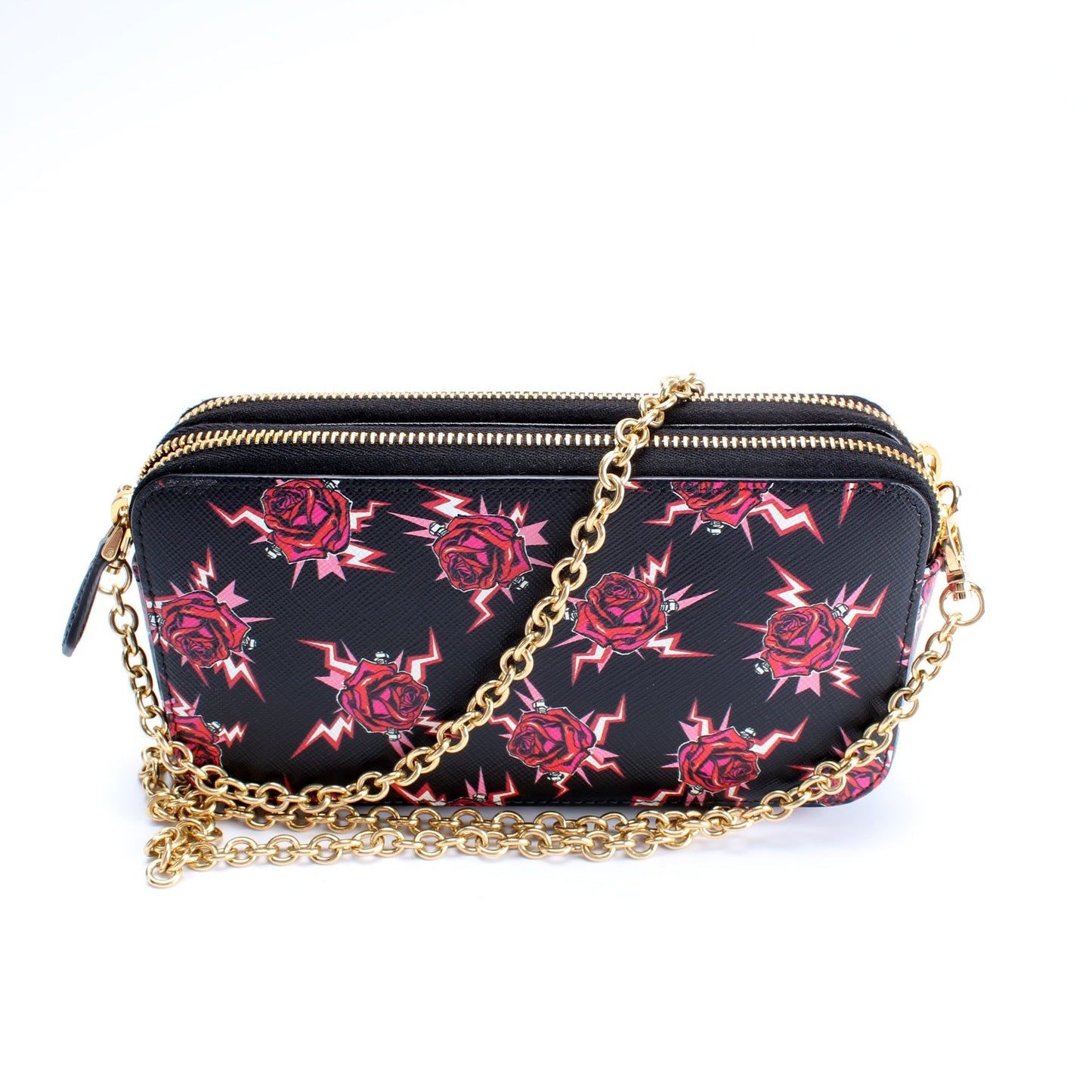 Prada Saffiano Double Zip Woc Bag Travel Bag