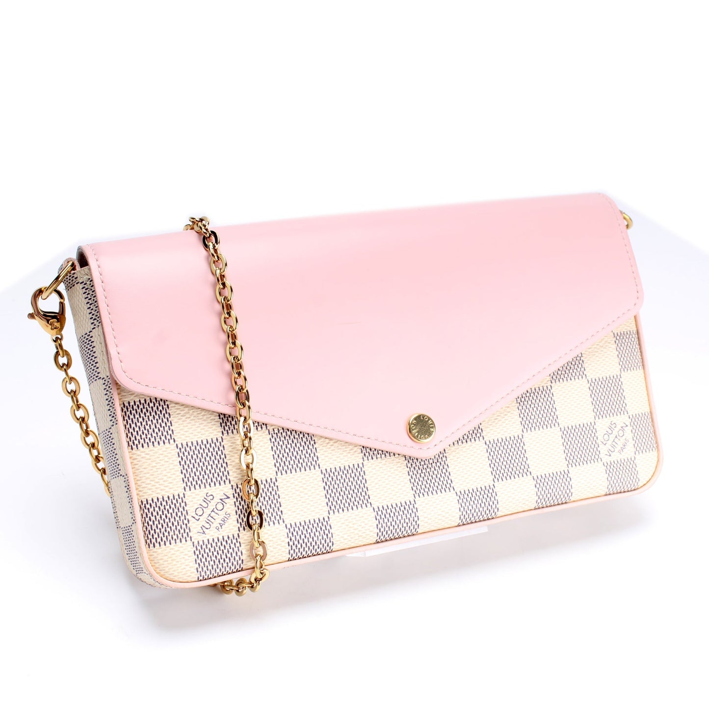 Louis Vuitton Pochette Felicie Azur Damier Clutch Bag Azur 16