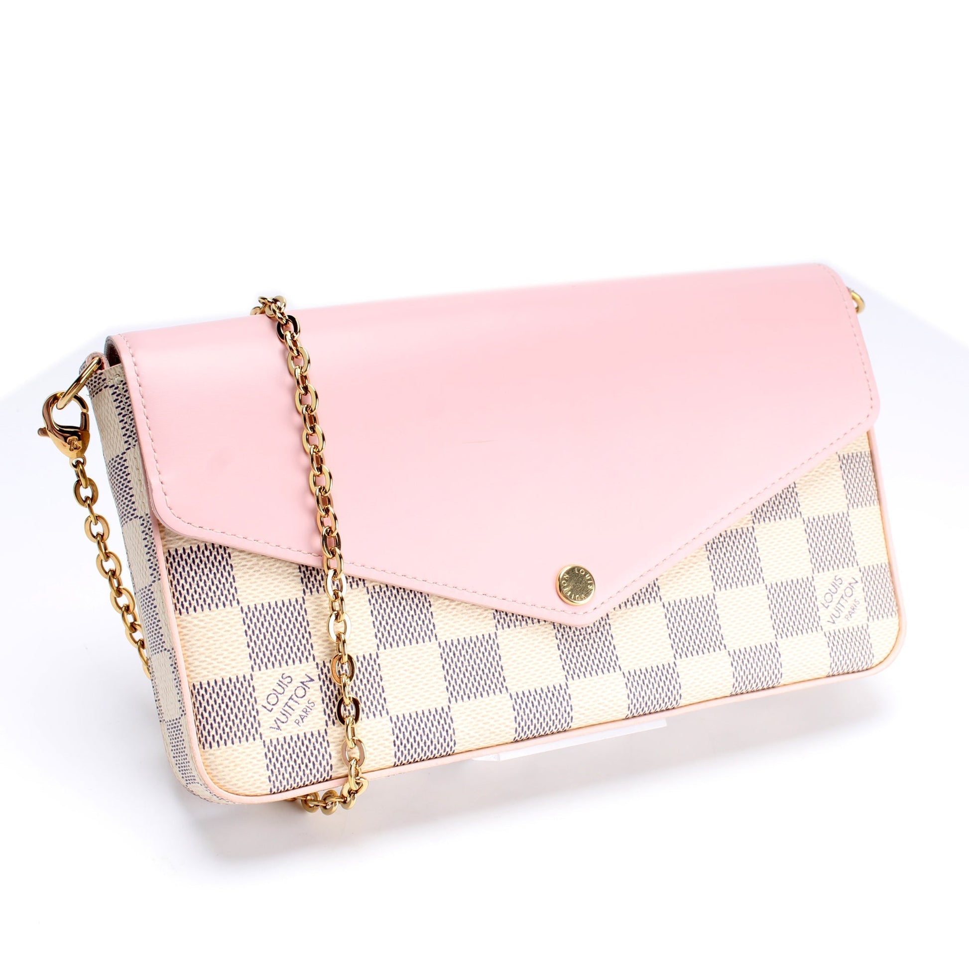 Louis Vuitton Pochette Felicie Azur Damier Clutch Bag Azur 16