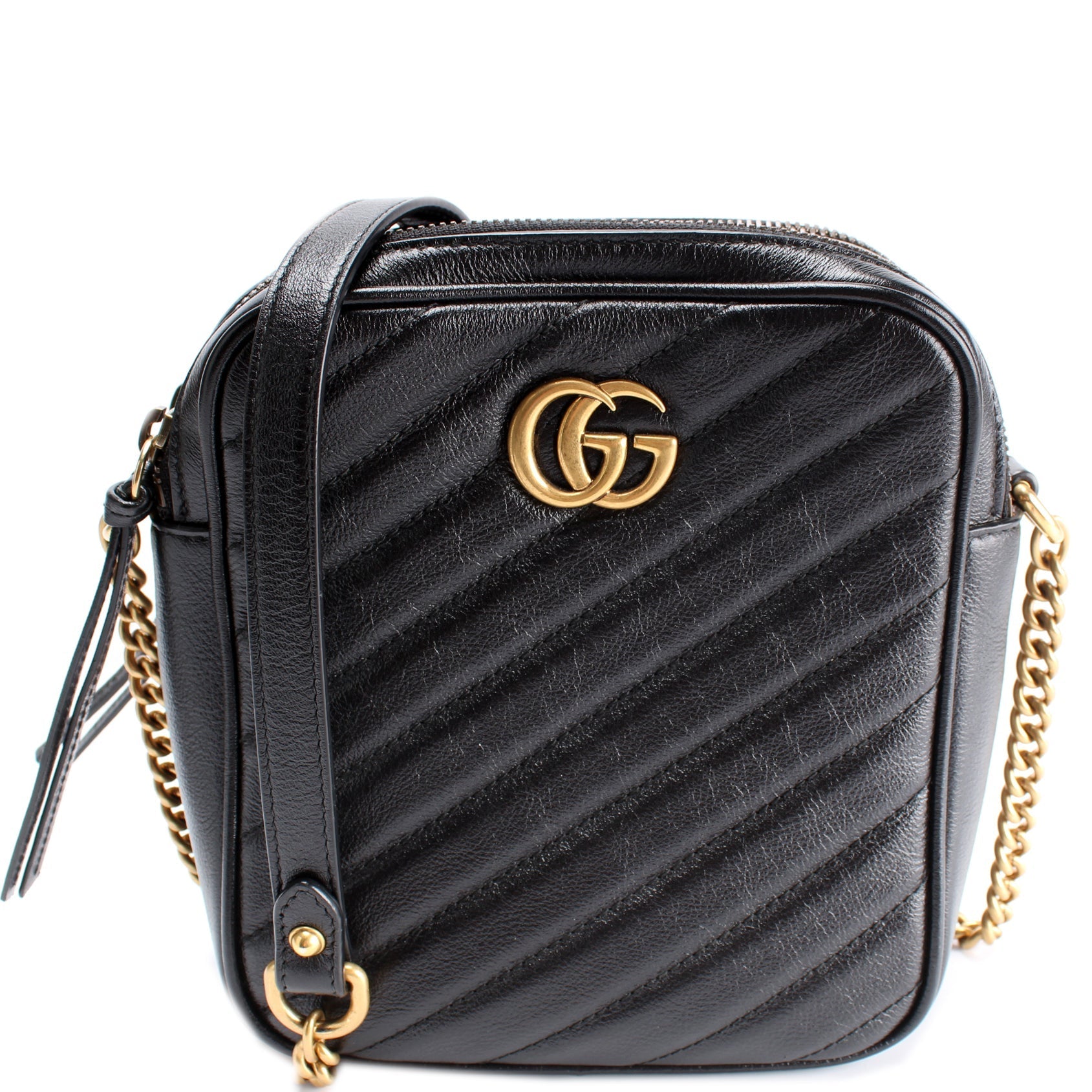 Gucci GG Marmont Double Zip Shoulder Bag
