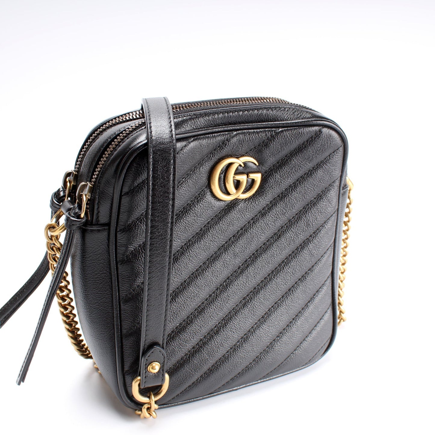 Gucci GG Marmont Double Zip Shoulder Bag