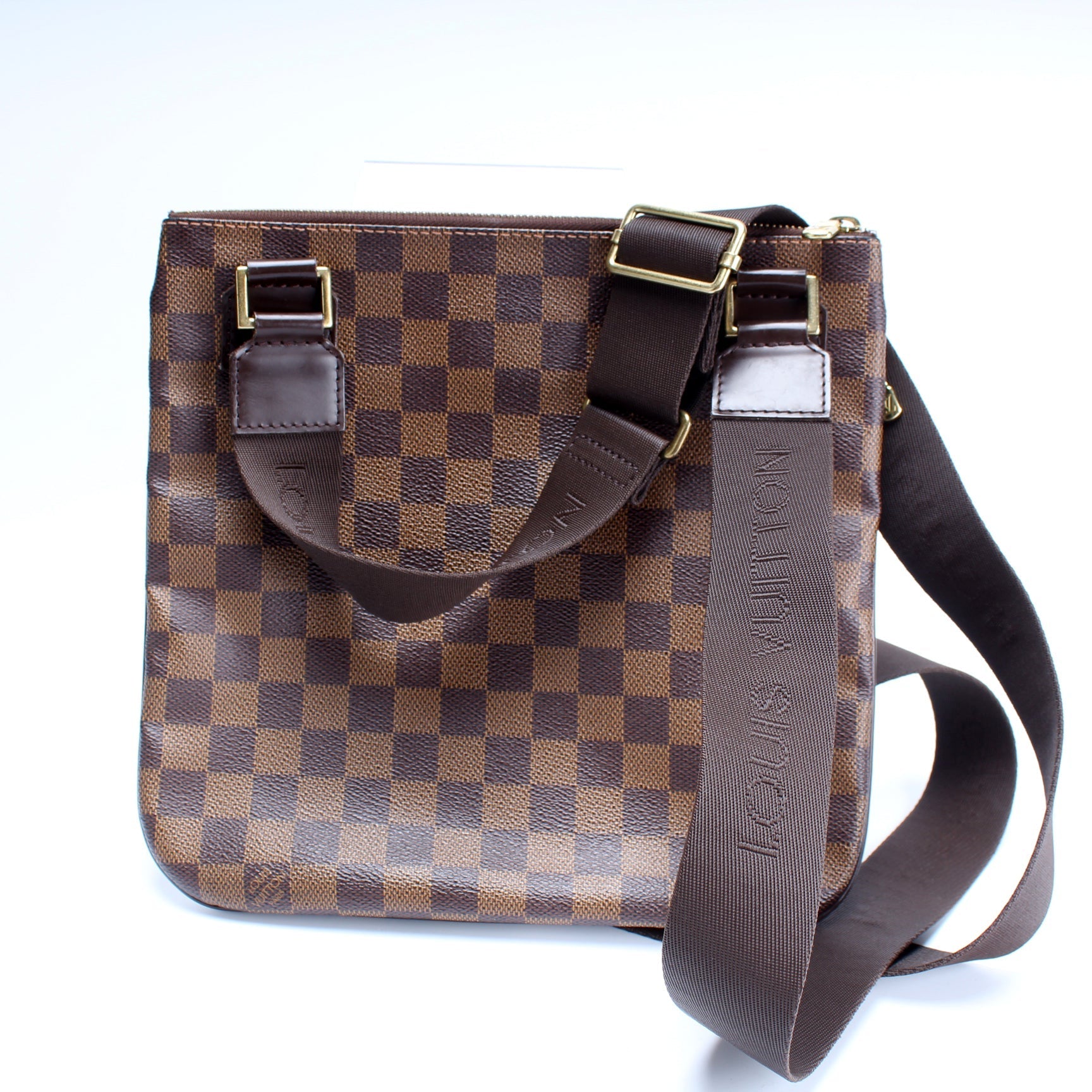 Louis Vuitton Pochette Bosphore Ebene Damier Clutch Bag Ebene 12