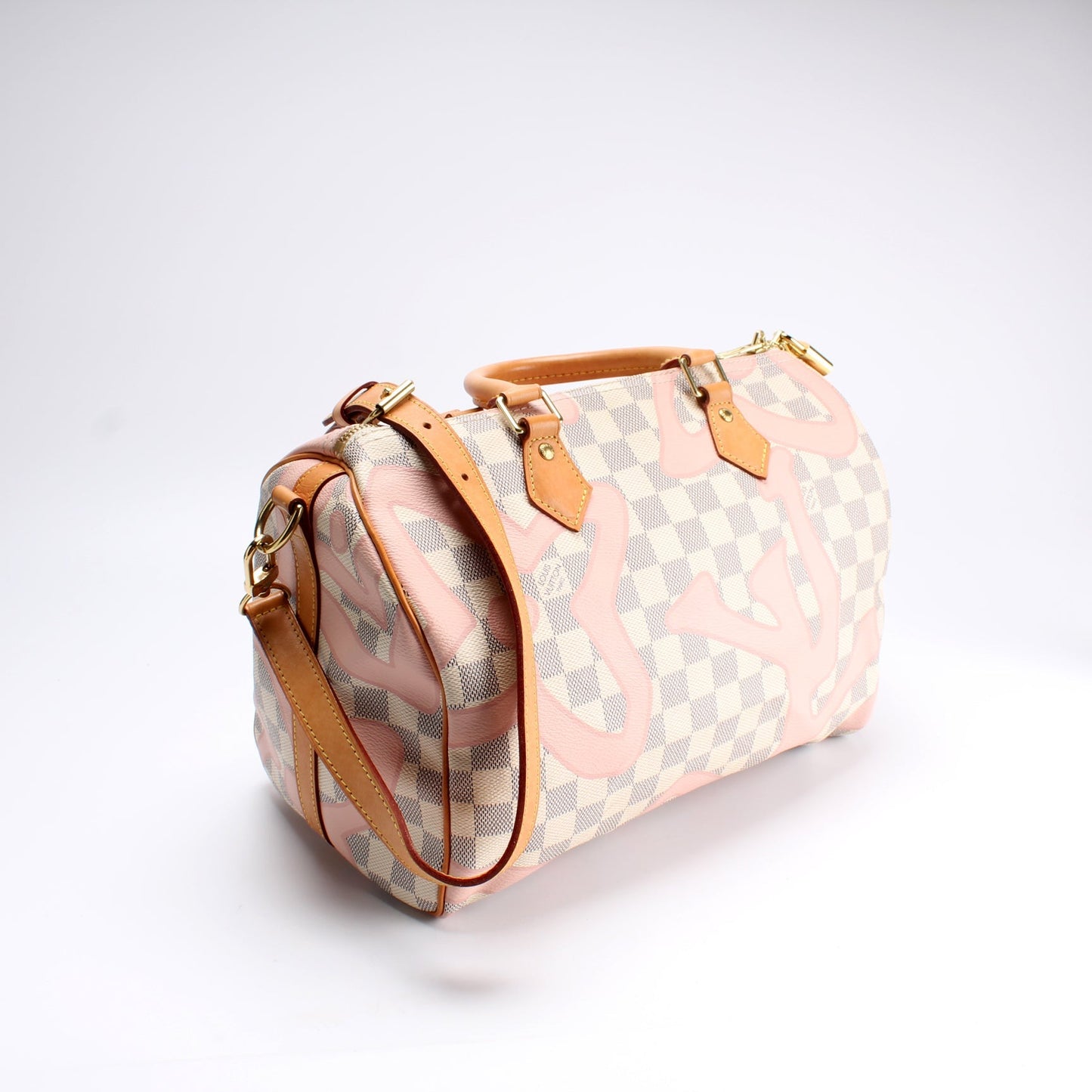 Louis Vuitton Speedy 30 Bandouliere Azur Tahitienne Damier Handbag