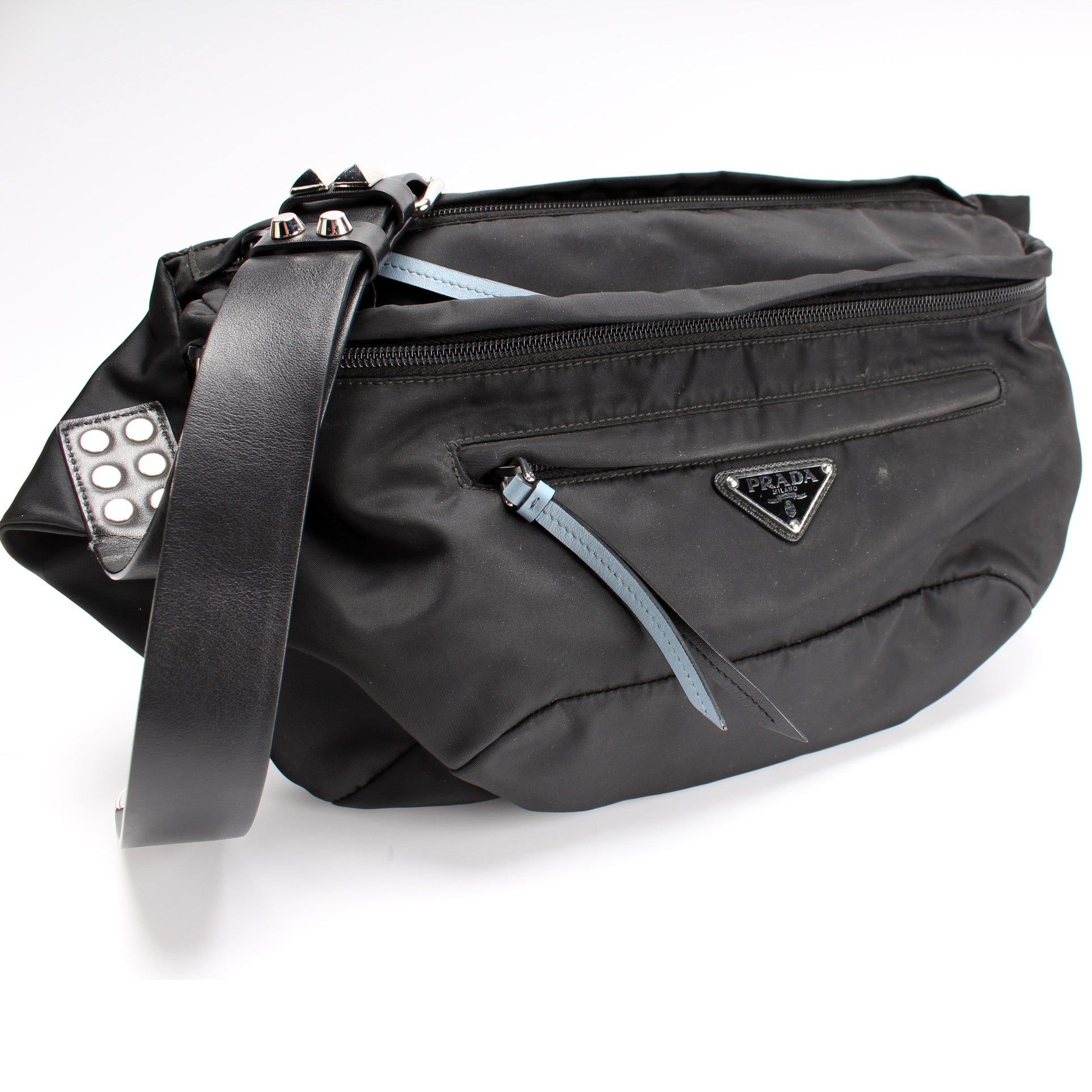 Prada Waist Tessuto Studded Bag Nylon Travel Bag