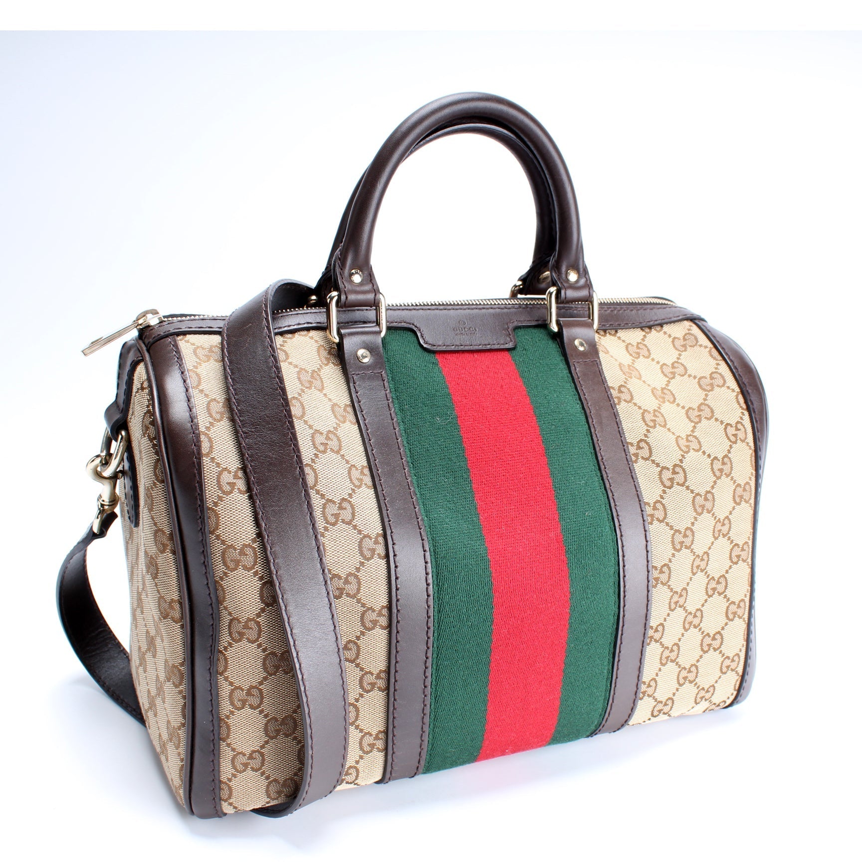 Gucci Boston Canvas Travel Bag Canvas 14