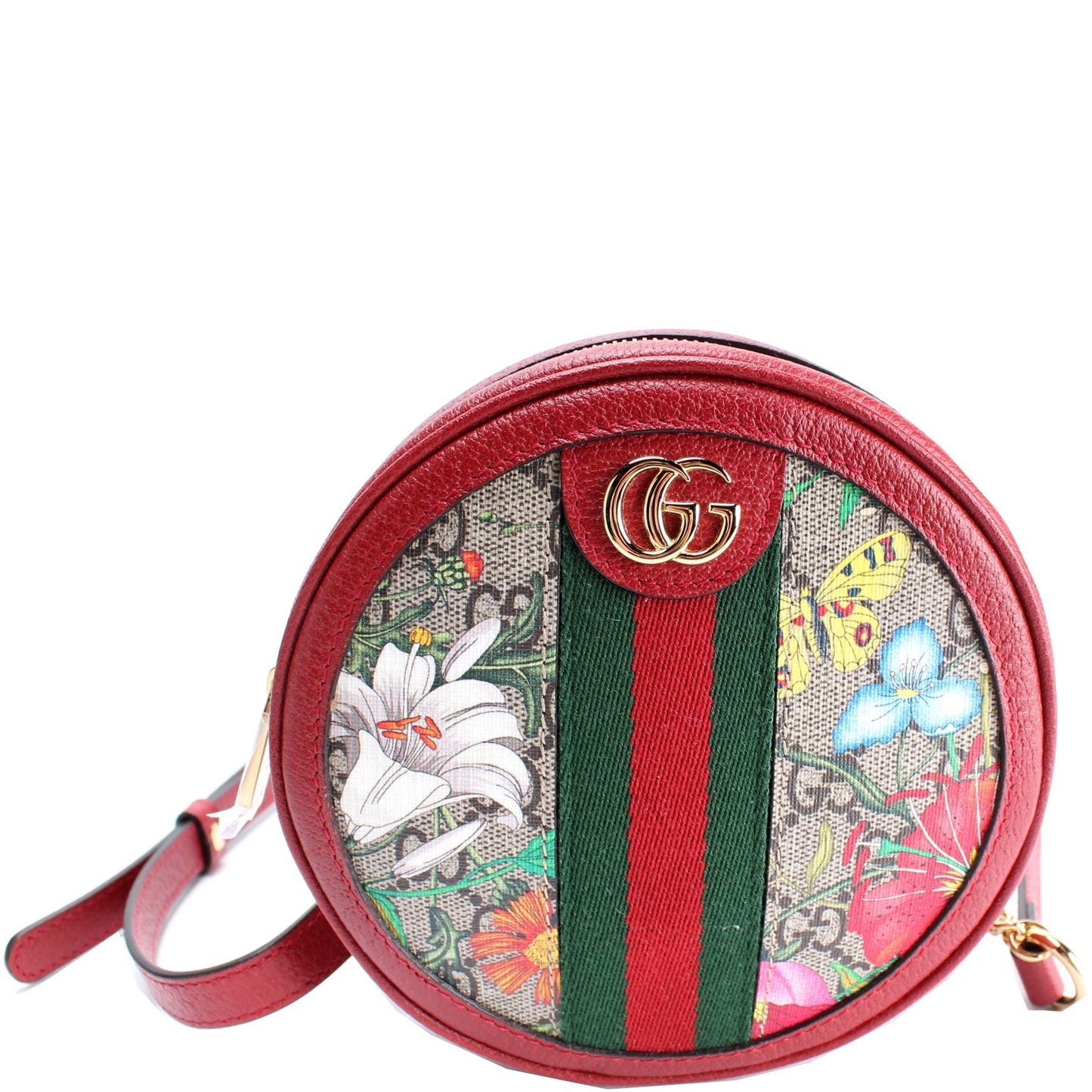 Gucci Ophidia Web Flora Round Backpack Bag Mini
