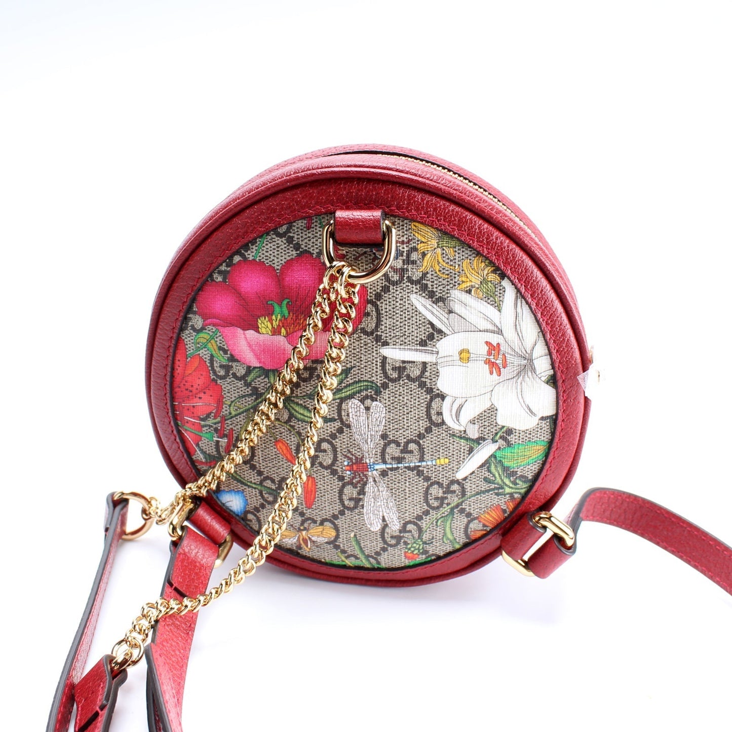 Gucci Ophidia Web Flora Round Backpack Bag Mini
