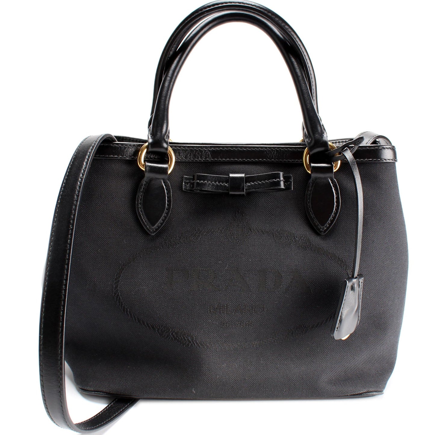 Prada Jacquard Tote Bag Logo
