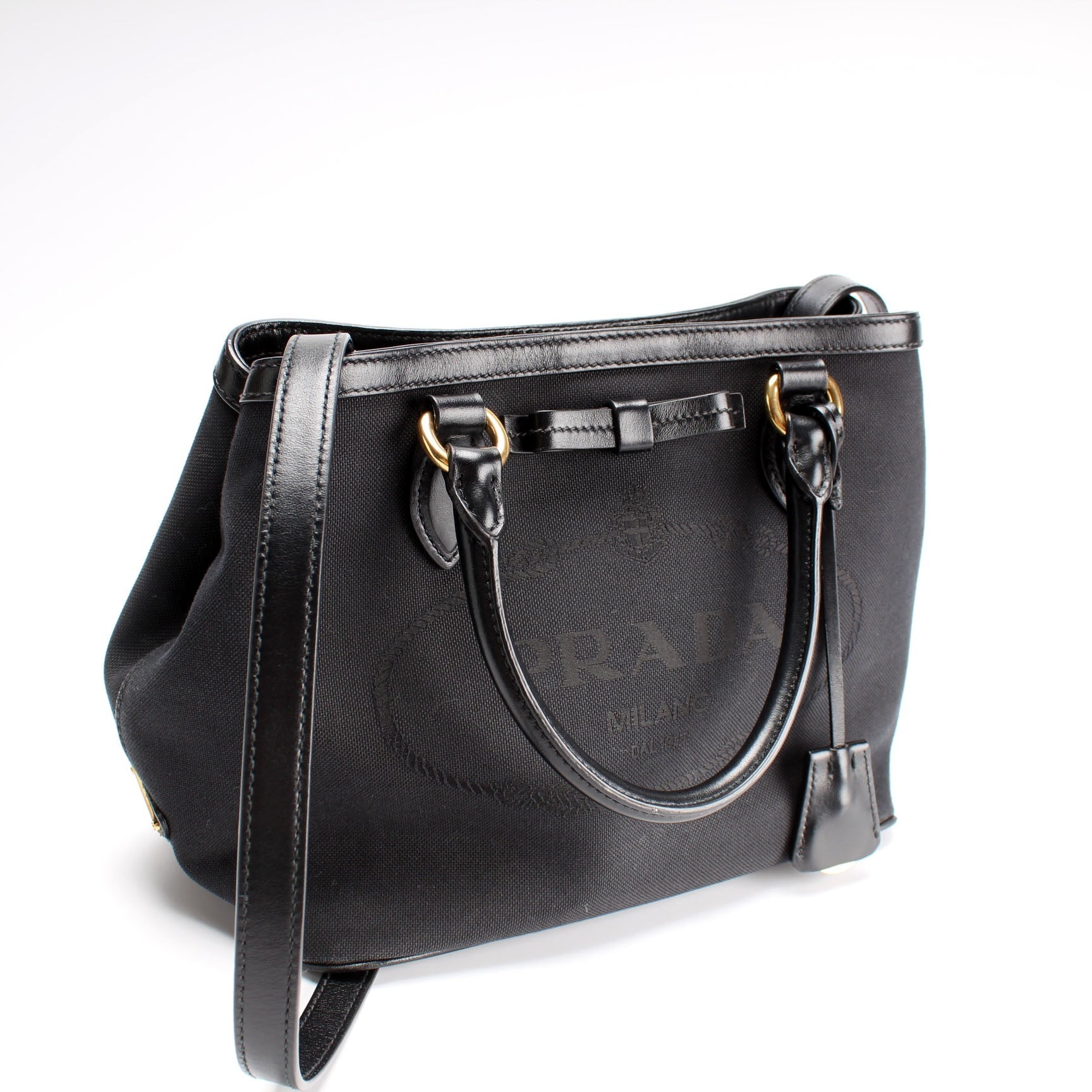 Prada Jacquard Tote Bag Logo