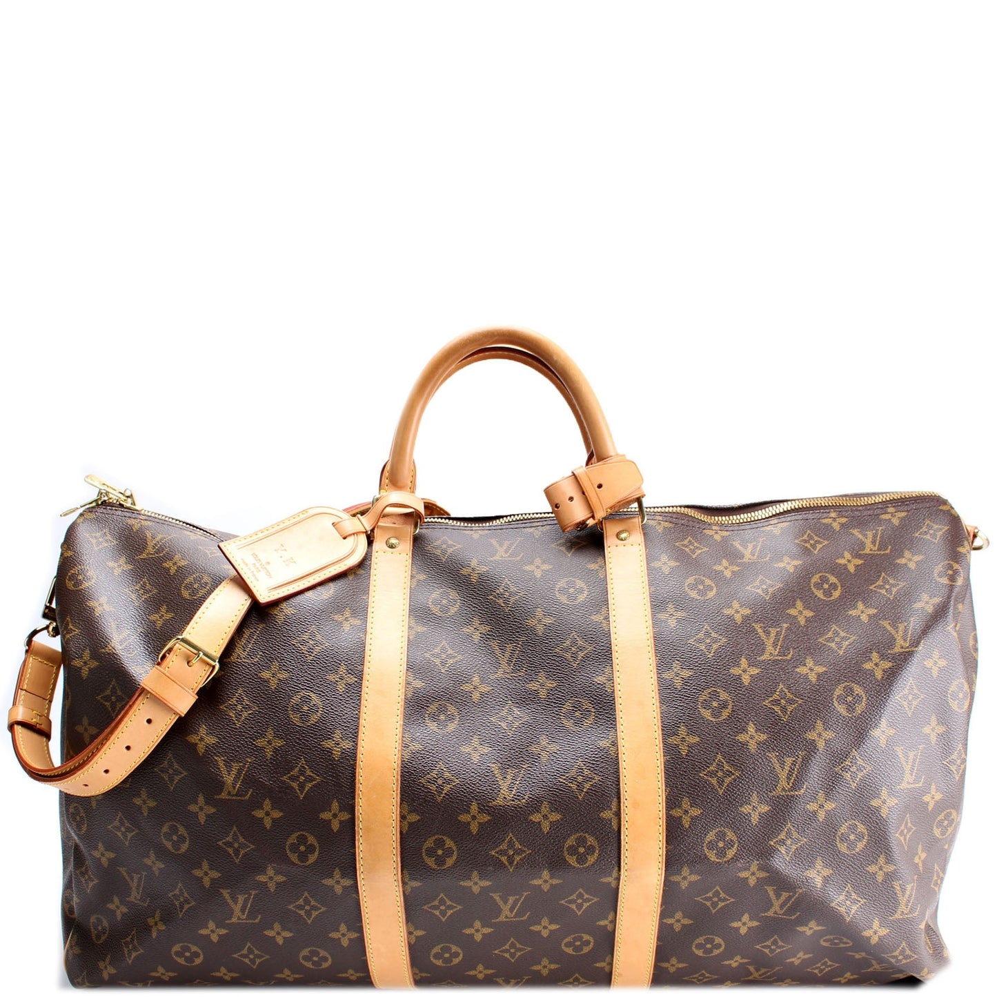 Louis Vuitton Keepall 60 Bandouliere Monogram Travel Bag Monogram 39