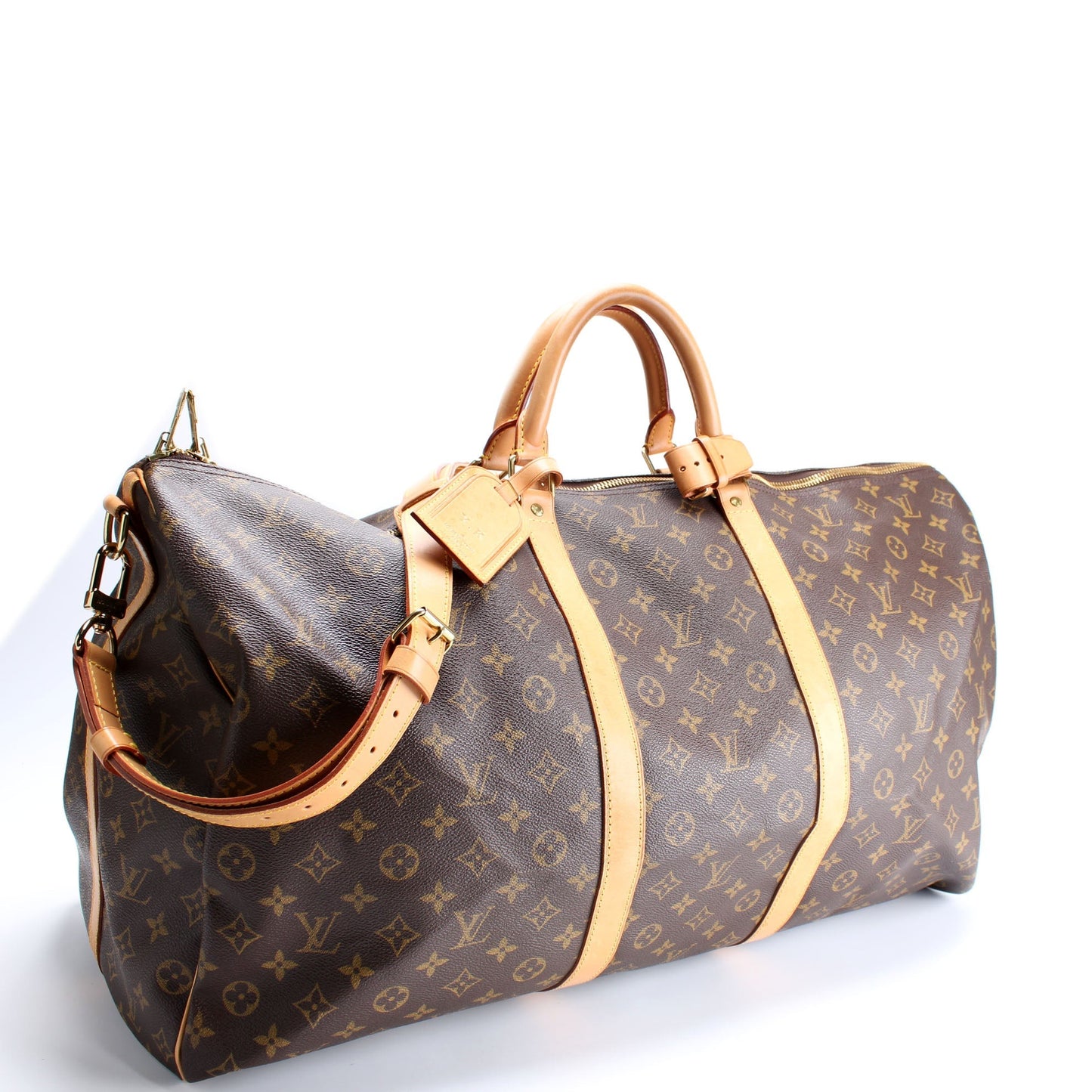 Louis Vuitton Keepall 60 Bandouliere Monogram Travel Bag Monogram 39