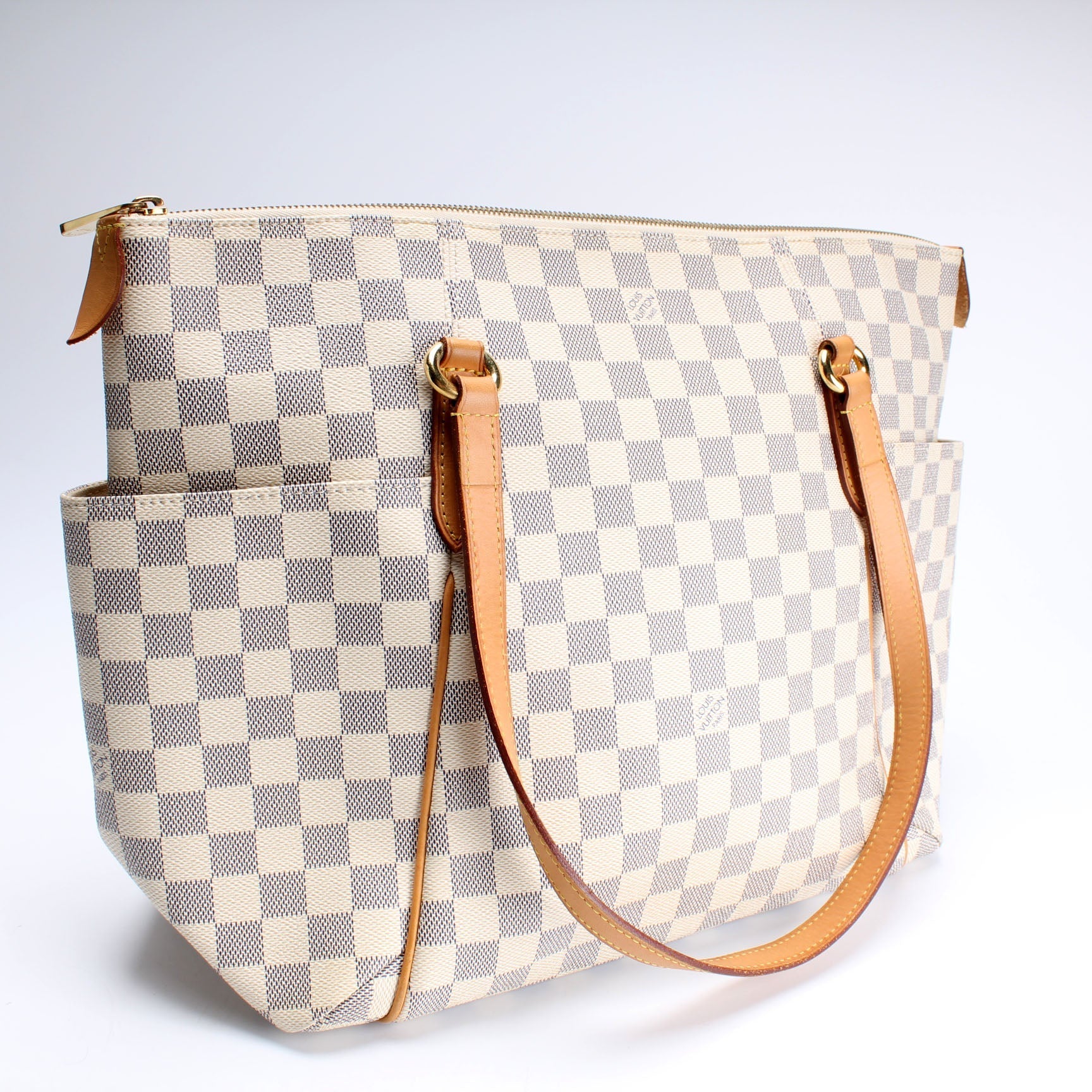 Louis Vuitton Totally Azur MM Damier Handbag Azur 10
