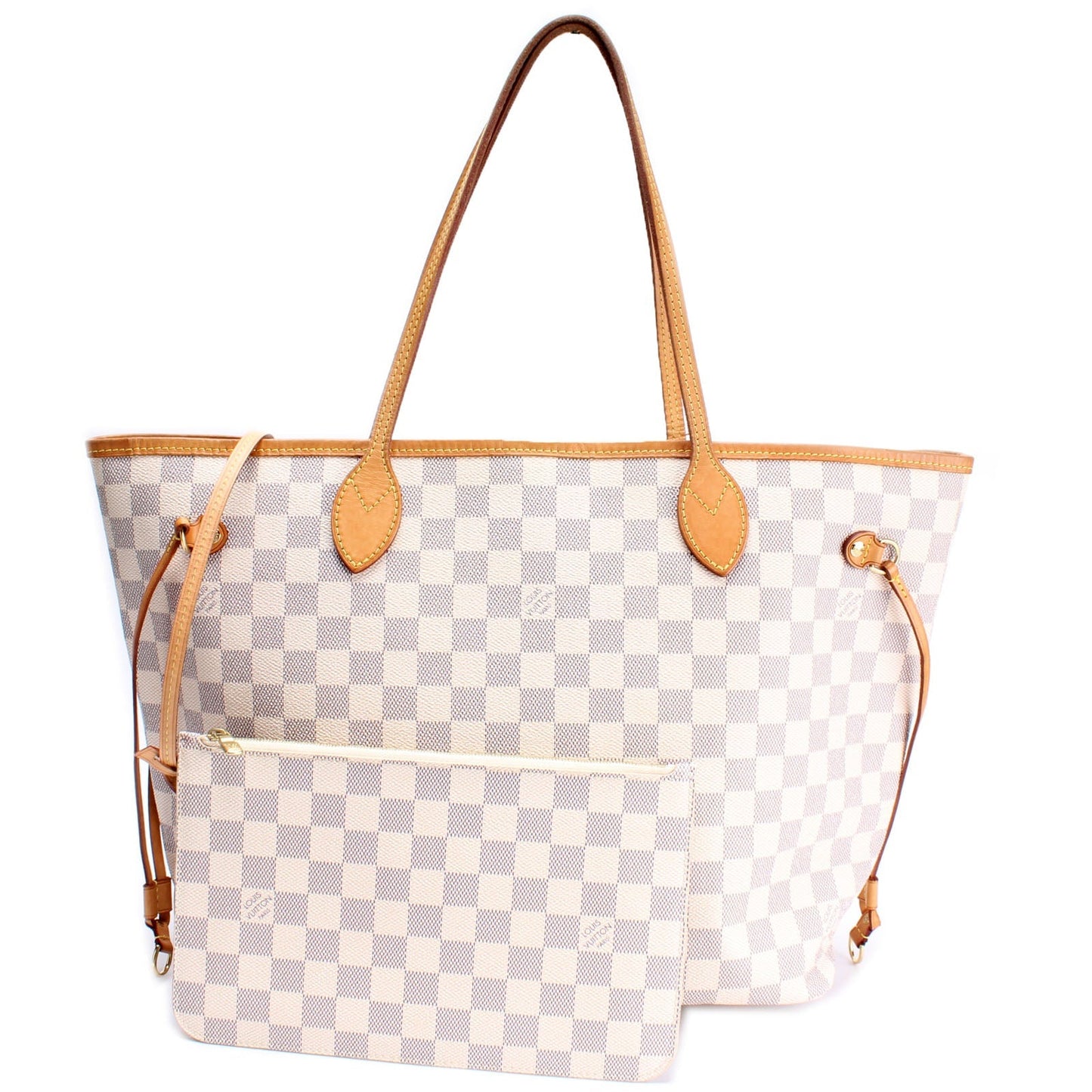 Louis Vuitton Neverfull MM W Azur Damier Wallet Case Azur 9