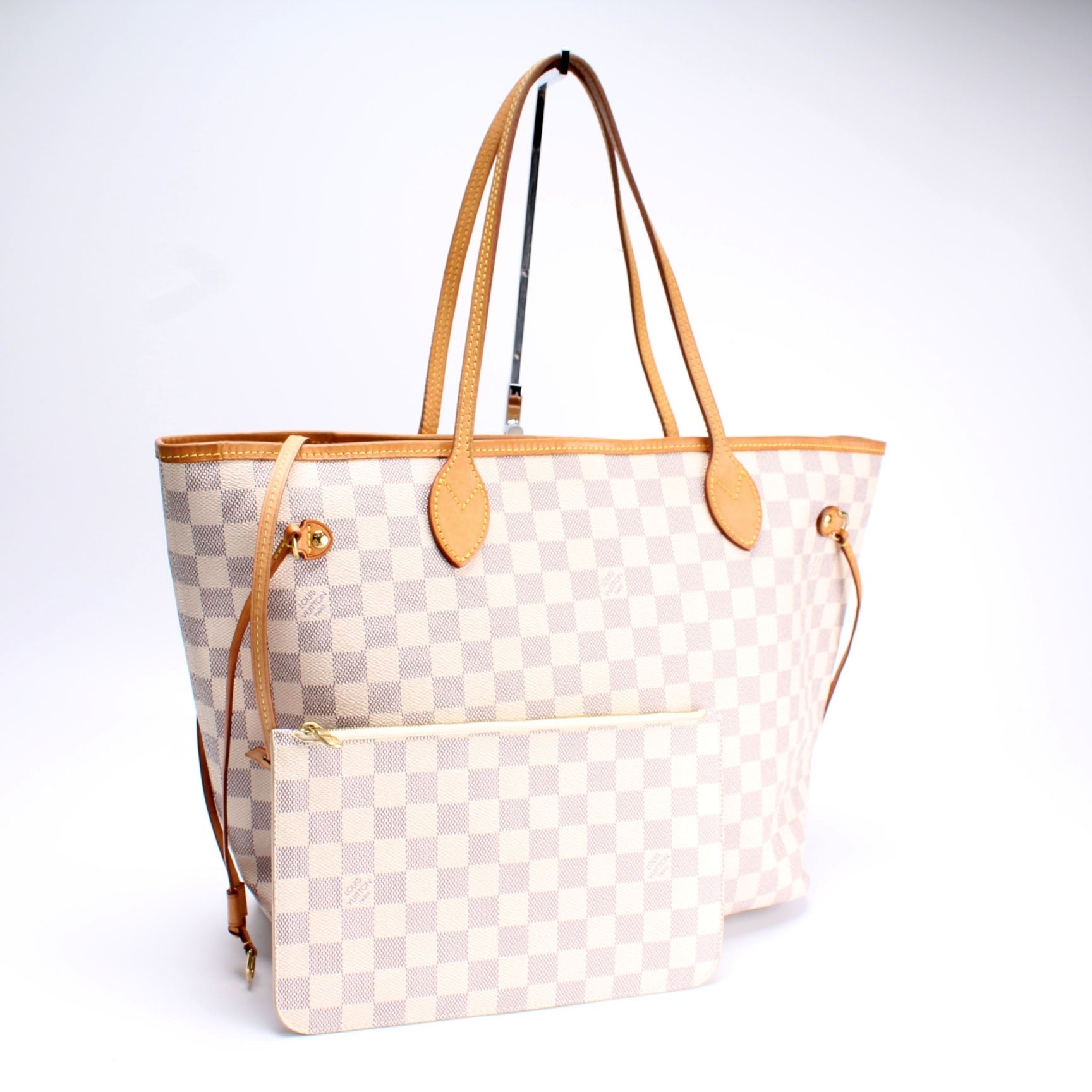 Louis Vuitton Neverfull MM W Azur Damier Wallet Case Azur 9