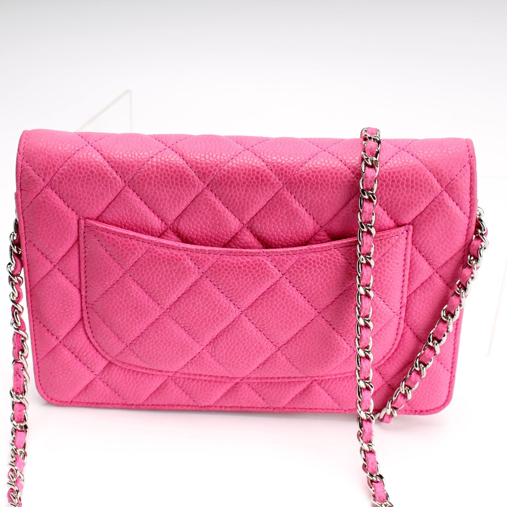 Chanel WOC Classic Quilted Matte Caviar 18M Clutch Bag