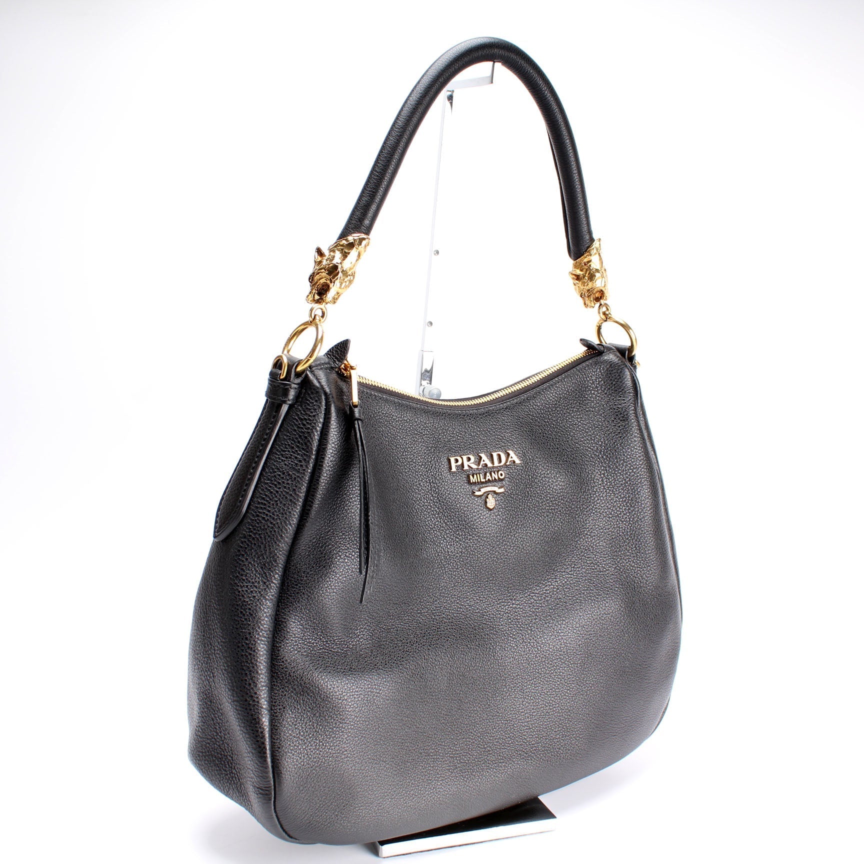 Prada Vitello Phenix Tiger Hobo Bag Travel Bag