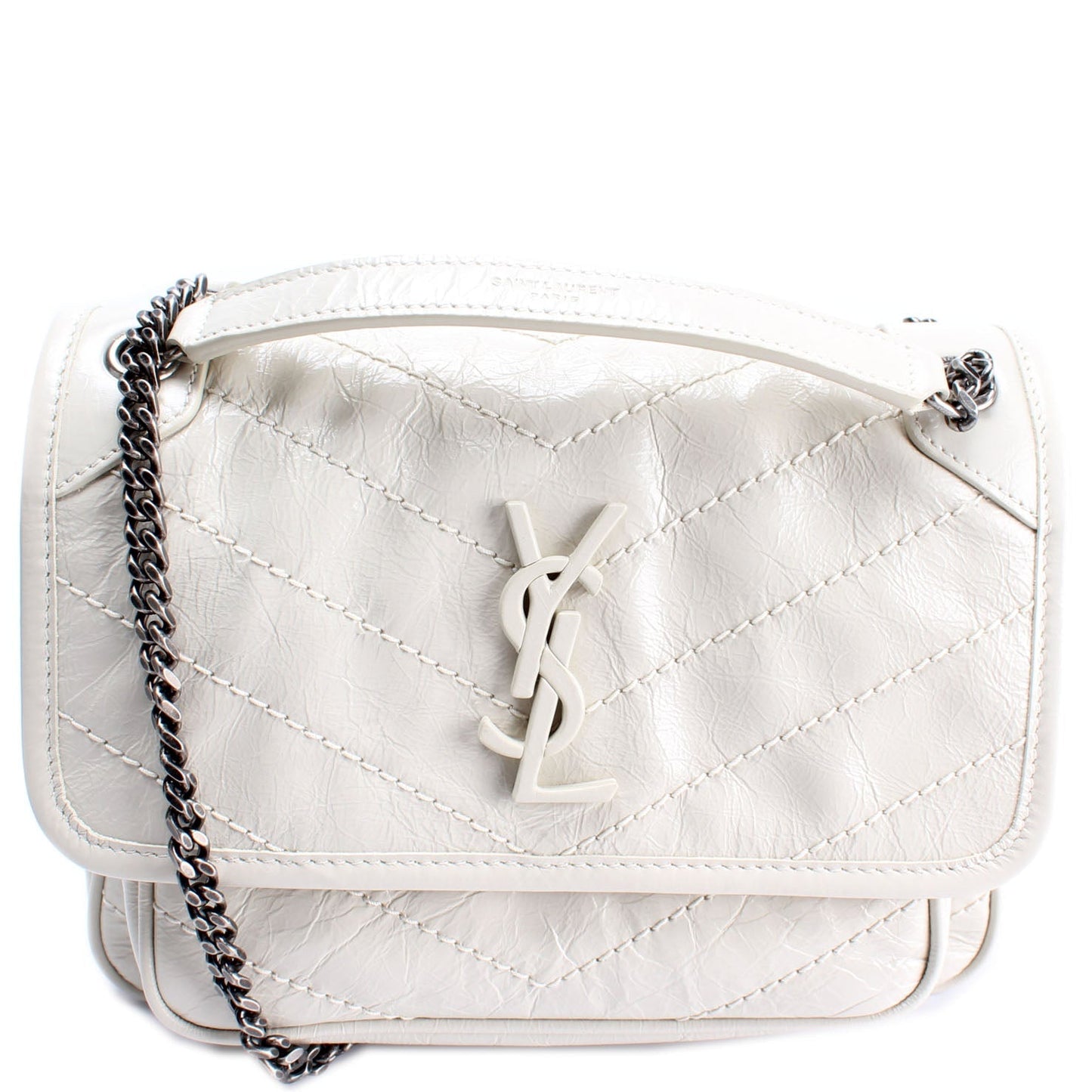 YSL Saint Laurent Saint Laurent Niki Baby Crinkled Bag Leather Travel Bag