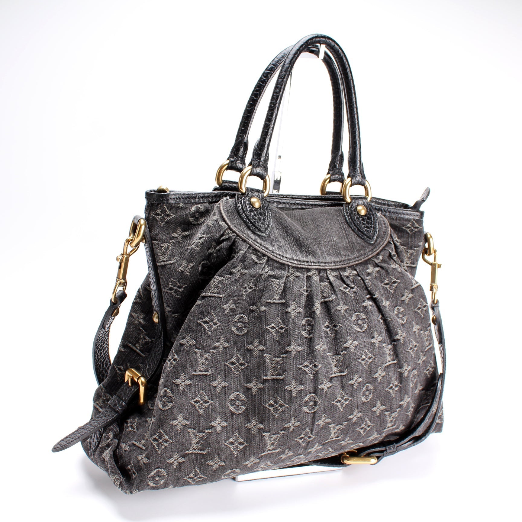 Louis Vuitton Neo Cabby MM Denim Handbag