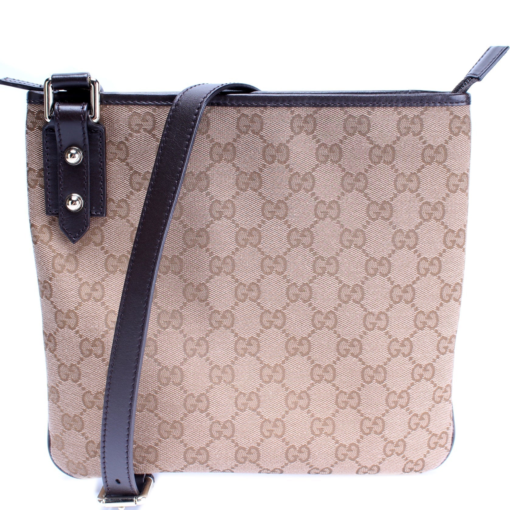 Gucci Flat Messenger Bag Canvas Shoes