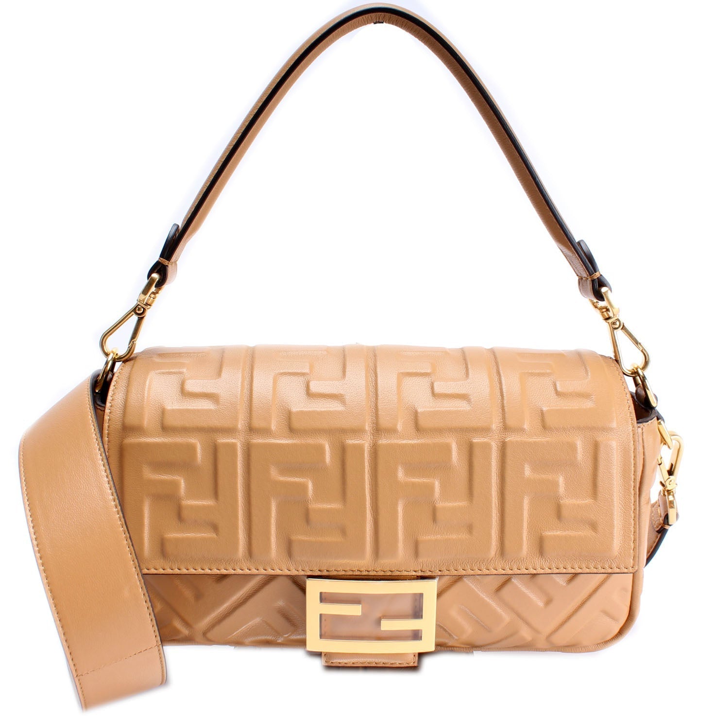 Fendi 8Br600Uette Ff Nappa Bag Embossed Travel Bag