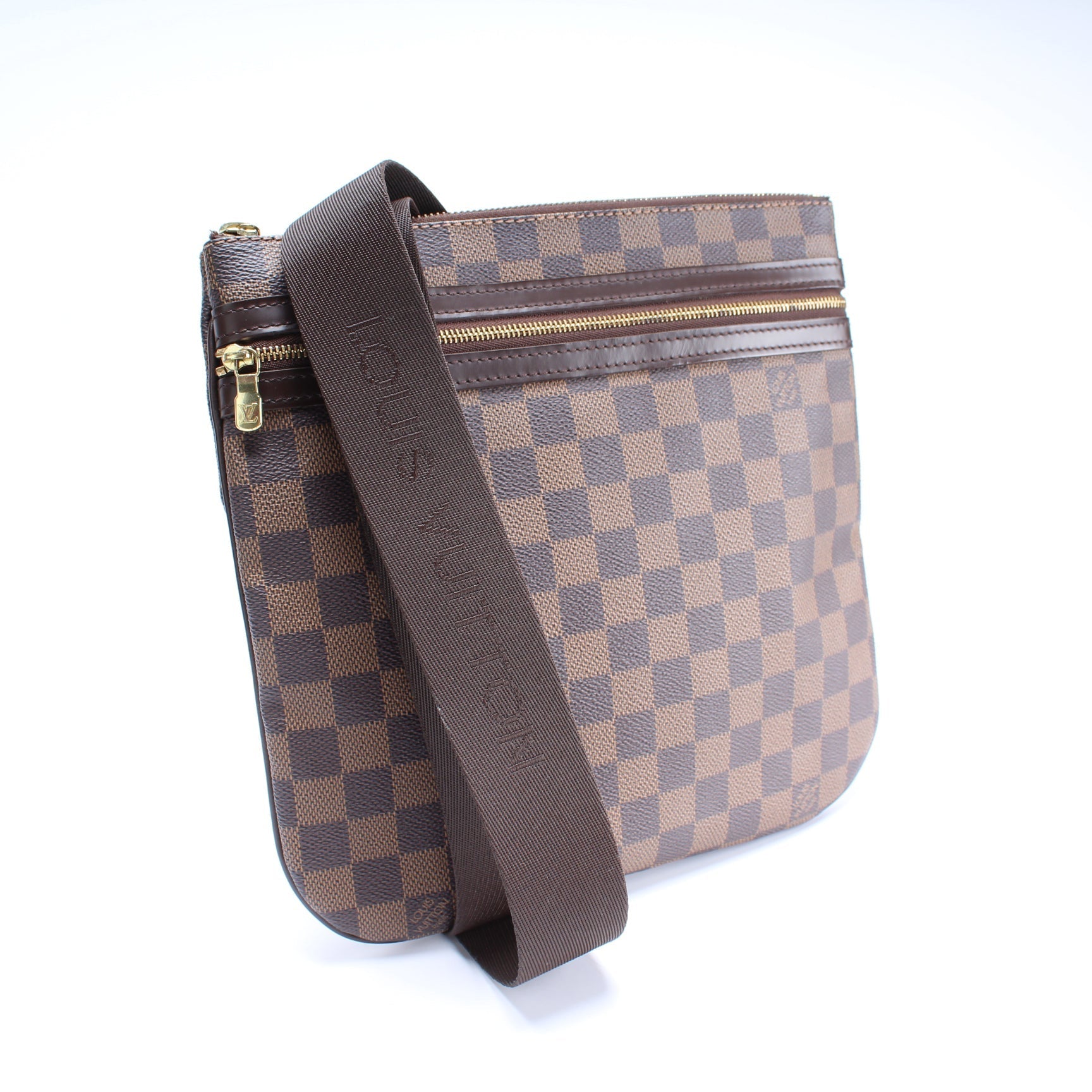 Louis Vuitton Pochette Bosphore Ebene Damier Clutch Bag Damier Ebene