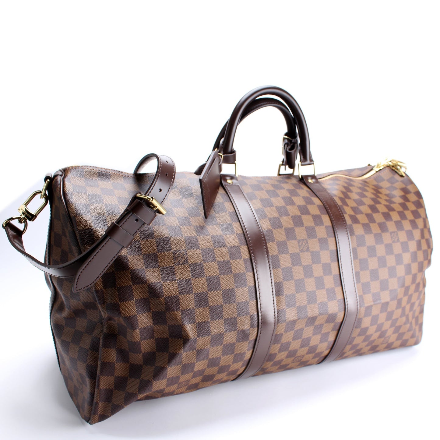 Louis Vuitton Keepall 55 Bandouliere Ebene Damier Travel Bag