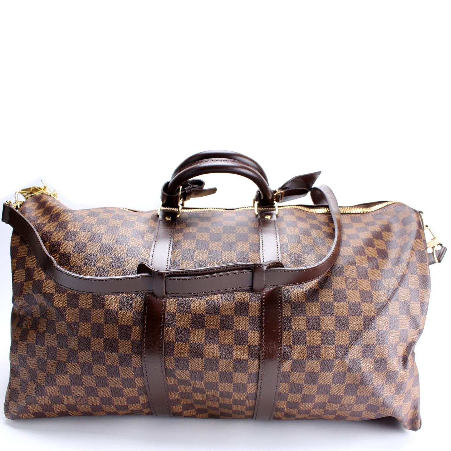 Louis Vuitton Keepall 55 Bandouliere Ebene Damier Travel Bag