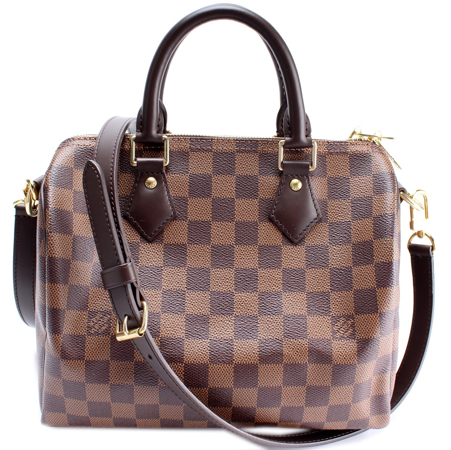 Louis Vuitton Speedy 25 Bandouliere Ebene Damier Handbag Damier Ebene