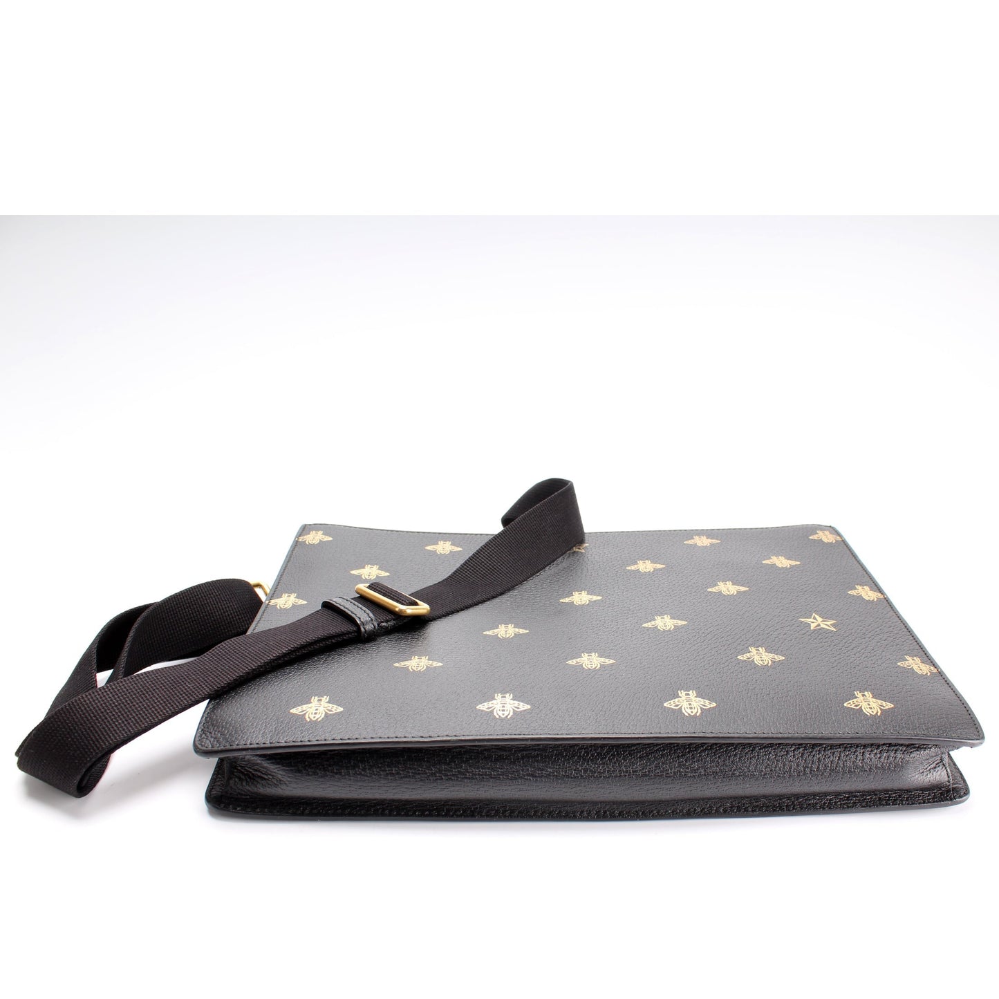 Gucci Bee Star Leather Travel Bag