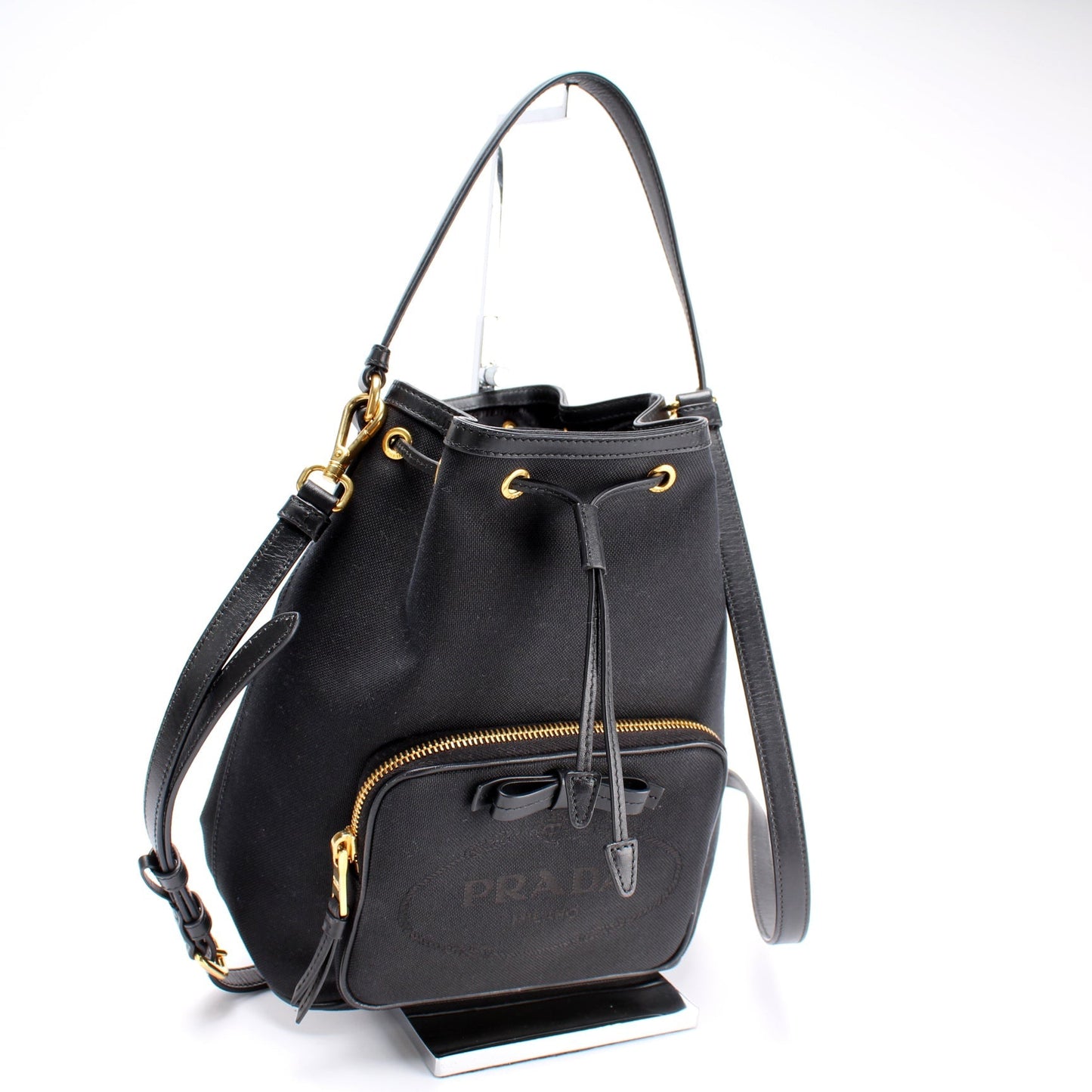 Prada Jacquard Bag Logo Bucket Bucket Bag