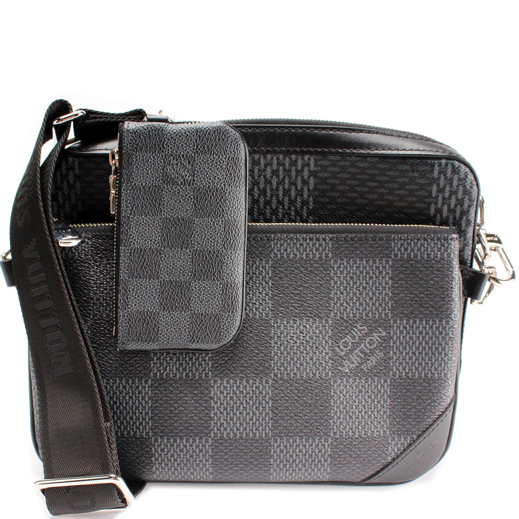 Louis Vuitton Trio Messenger 3D Graphite Damier Crossbody Bag
