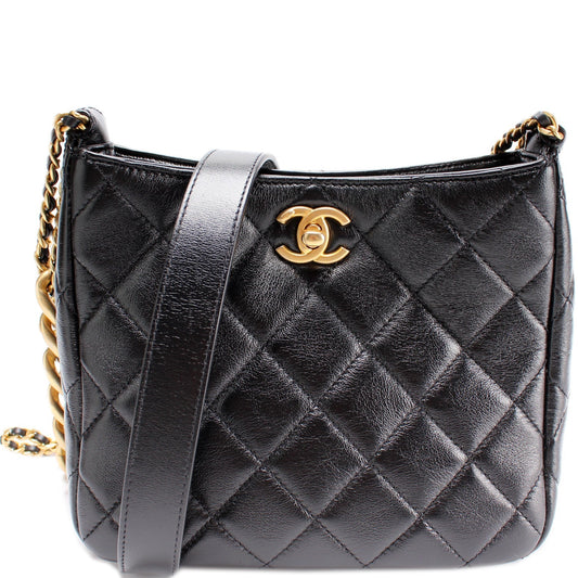 Chanel Quilted Lambskin Hobo 32M Small Shoulder Bag