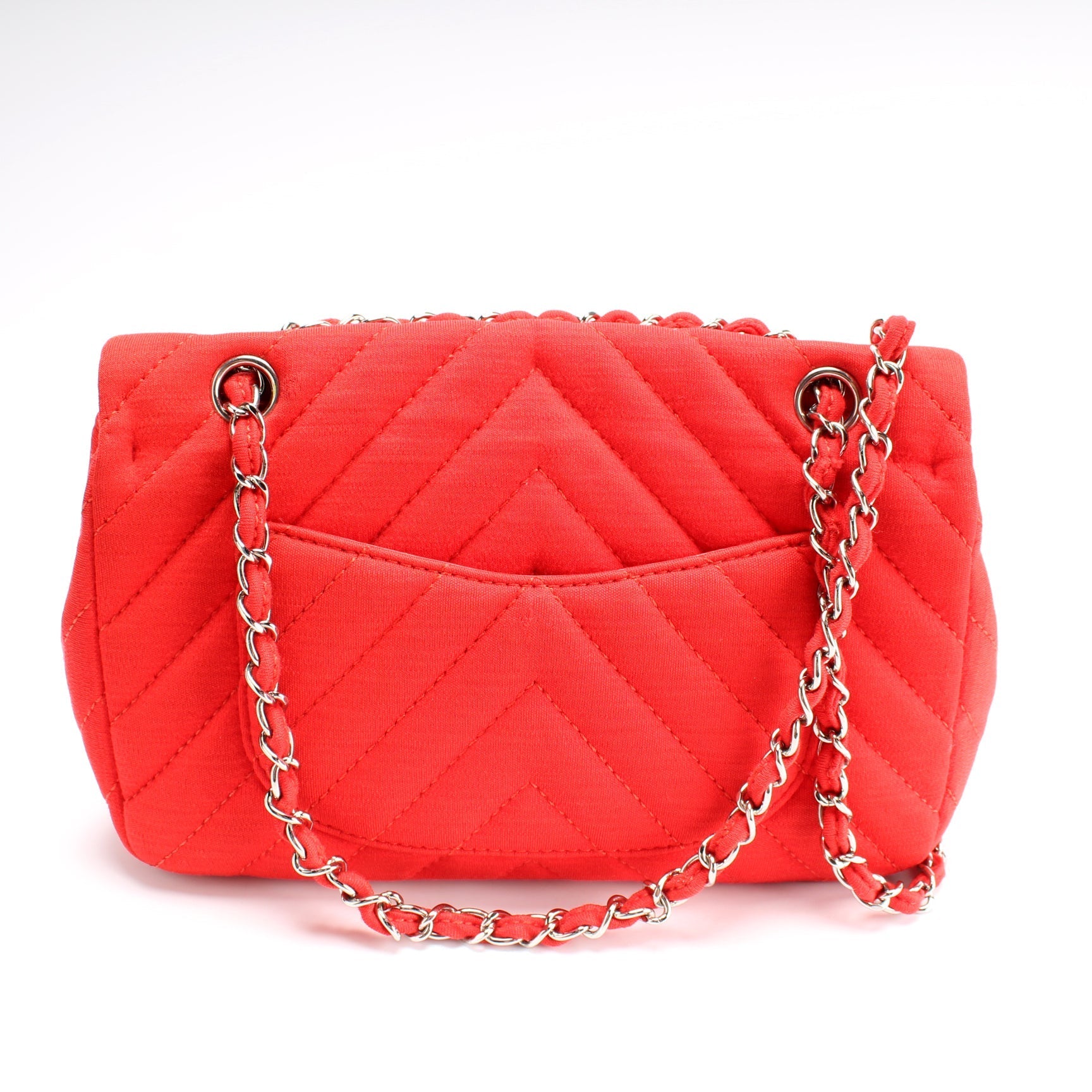 Chanel Classic Flap Jersey Chevron 13M Handbag