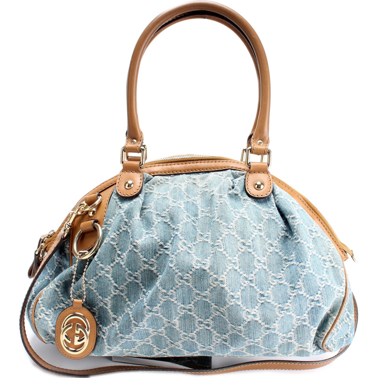 Gucci GG Sukey Boston Denim Travel Bag