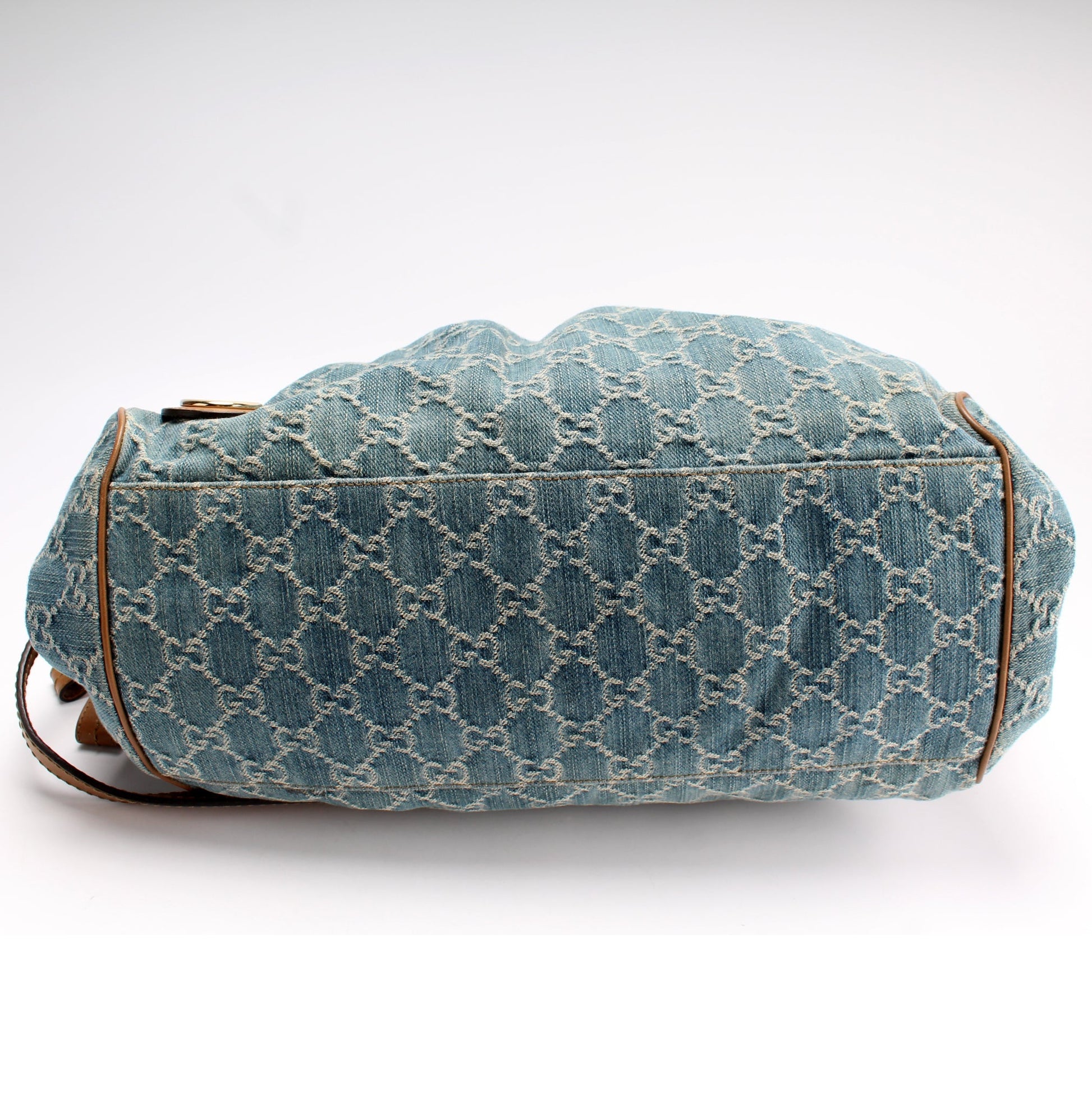 Gucci GG Sukey Boston Denim Travel Bag