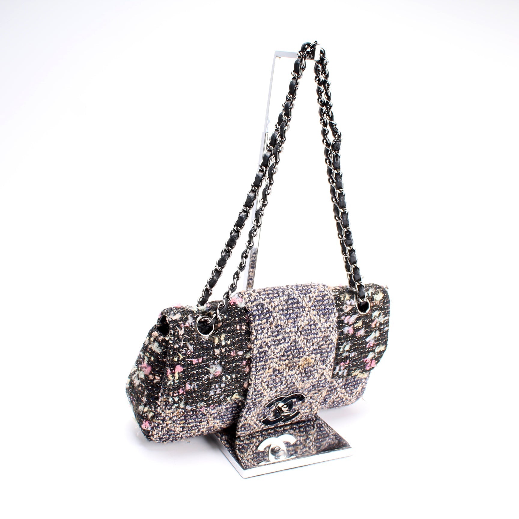 Chanel CC Single Flap Tweed 9M Handbag