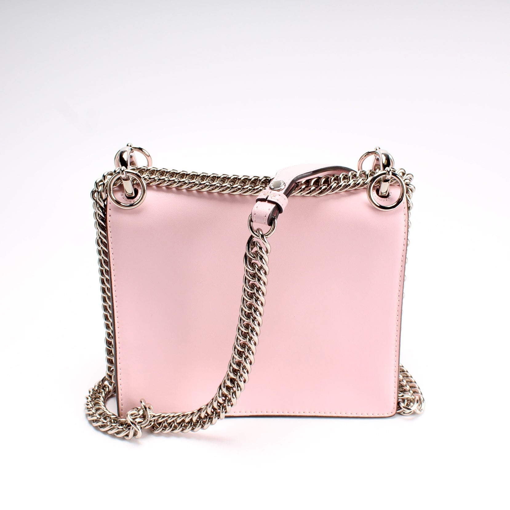 Fendi 8M0381 Kan Bag Leather Mini Chain Travel Bag