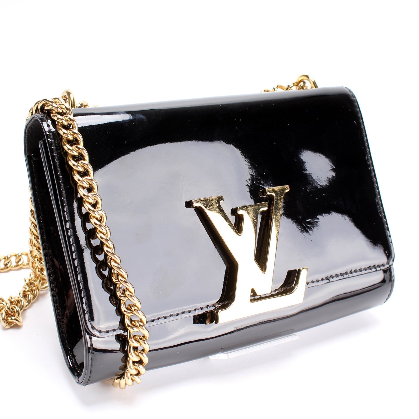 Louis Vuitton Louise MM Leather Patent Chain Handbag