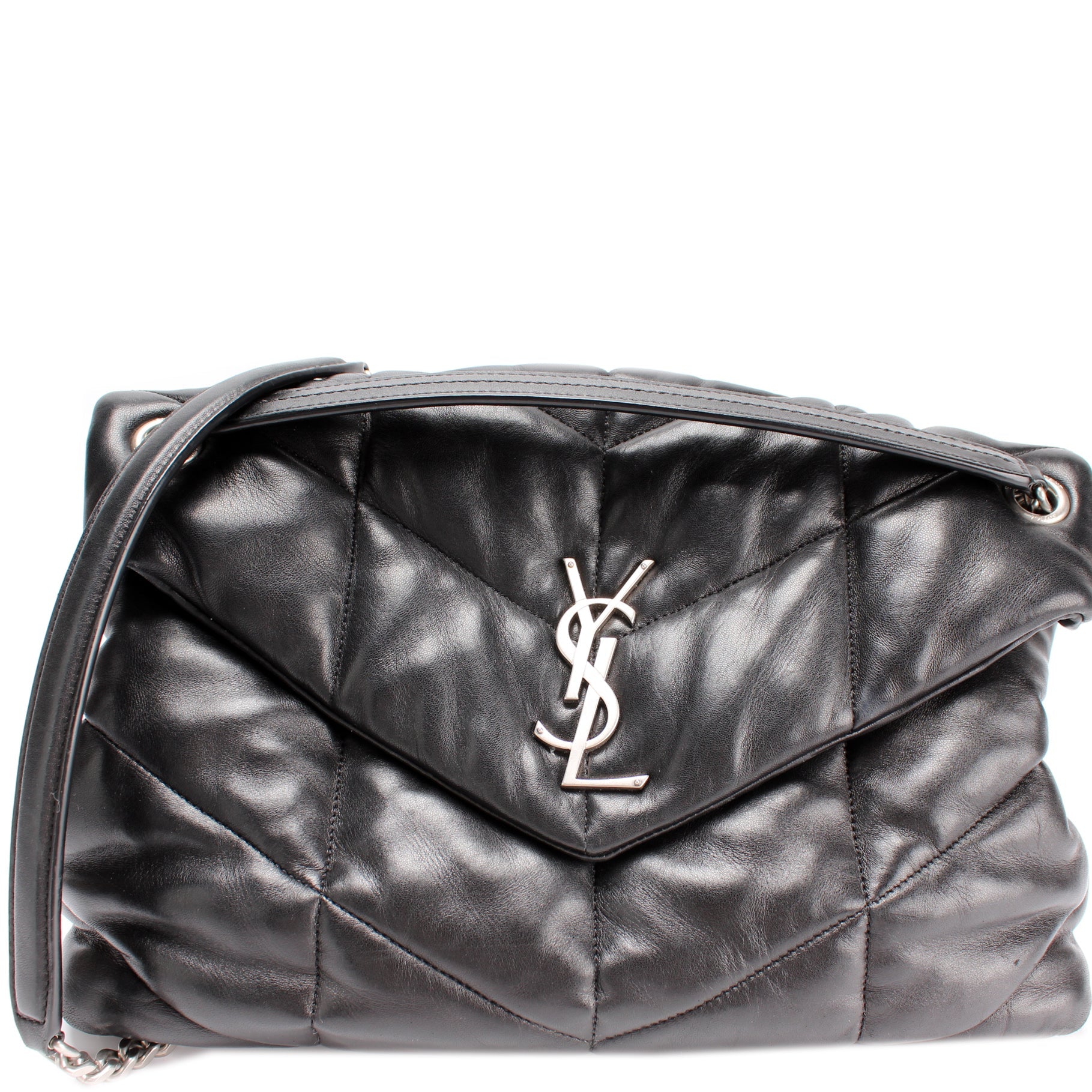 YSL Saint Laurent Puffer Bag Lambskin Quilted Medium Travel Bag Medium Lambskin 577475