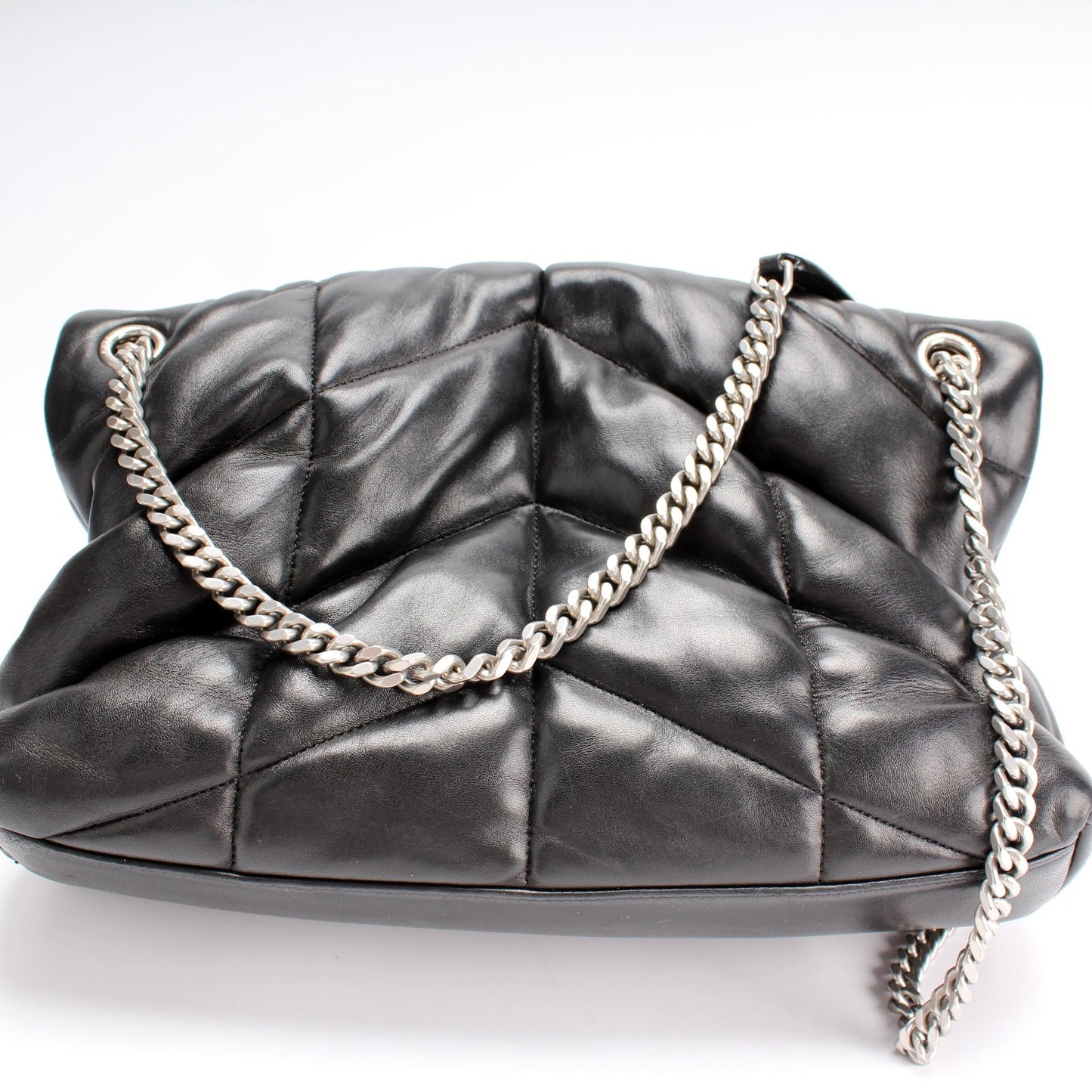 YSL Saint Laurent Puffer Bag Lambskin Quilted Medium Travel Bag Medium Lambskin 577475
