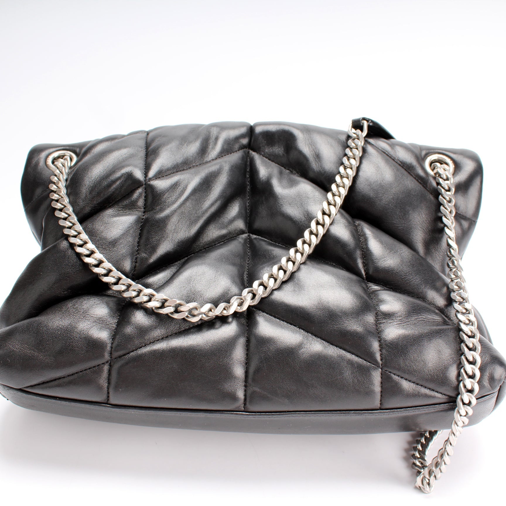 YSL Saint Laurent Puffer Bag Lambskin Quilted Medium Travel Bag Medium Lambskin 577475