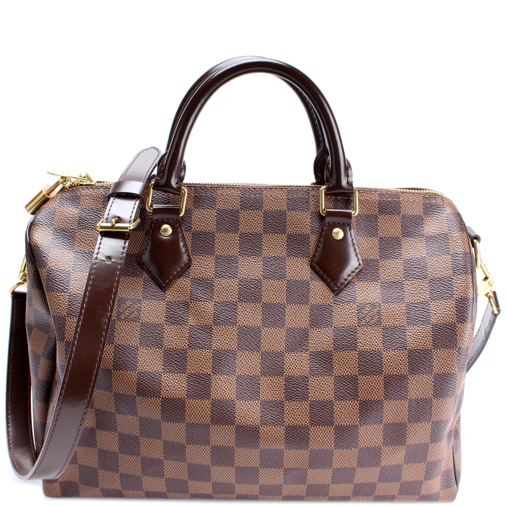 Louis Vuitton Speedy 30 Bandouliere Ebene Damier Handbag Ebene 12