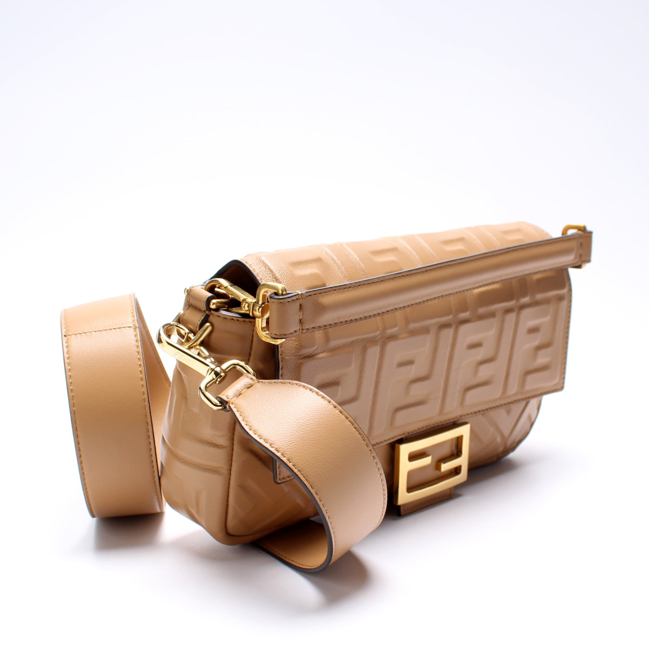 Fendi 8Br600Uette Ff Nappa Bag Embossed Travel Bag Ff Embossed Nappa