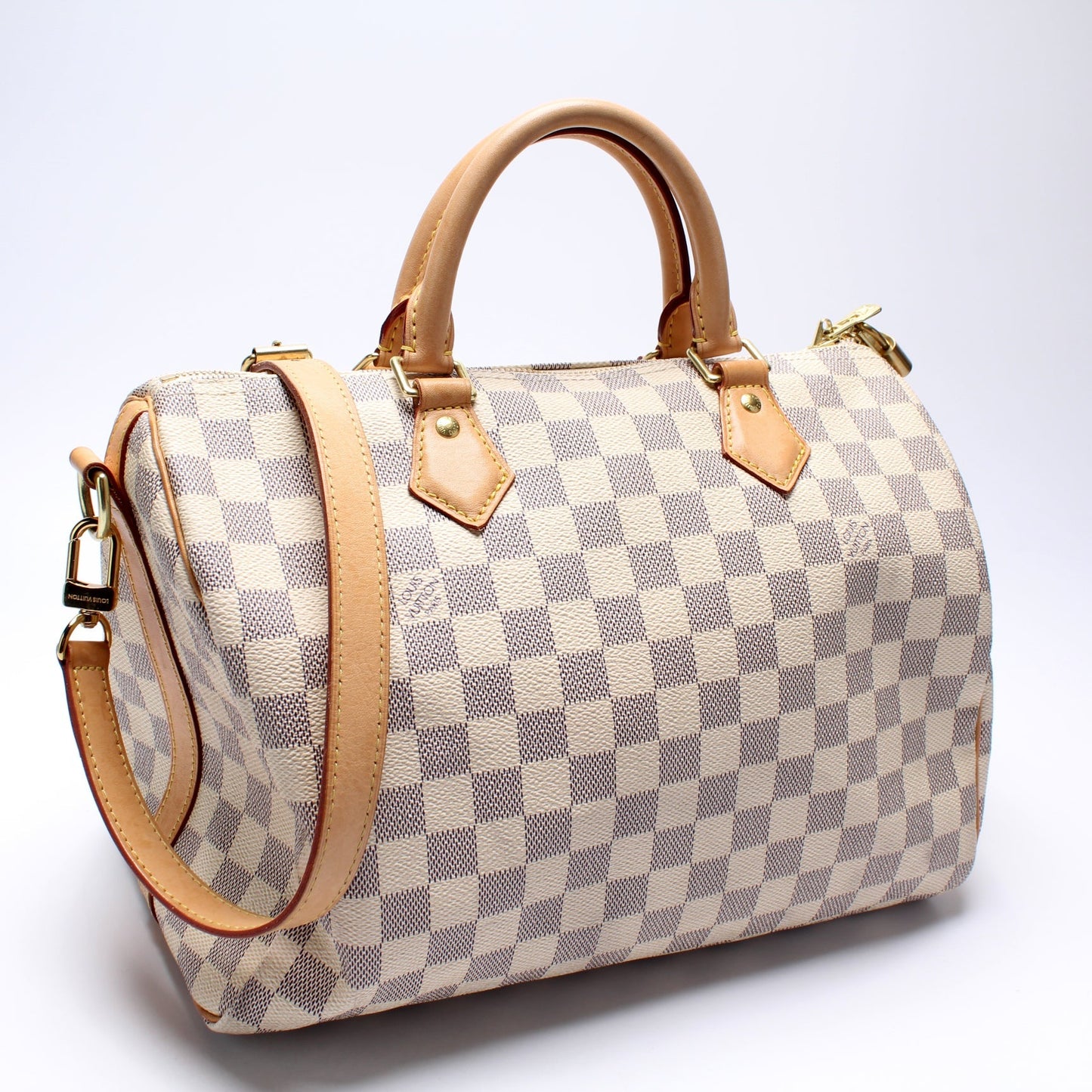 Louis Vuitton Speedy 30 Bandouliere Azur Damier Handbag Damier Azur