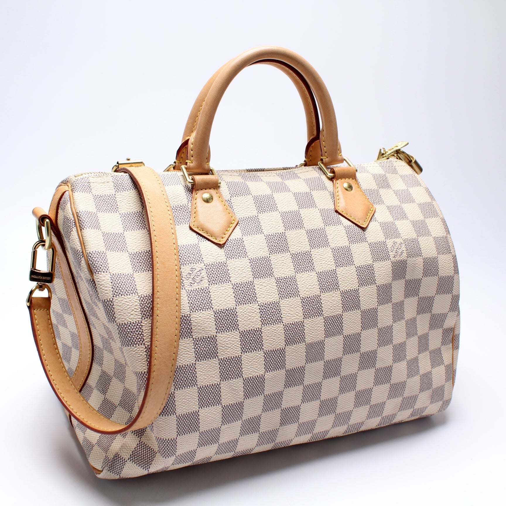 Louis Vuitton Speedy 30 Bandouliere Azur Damier Handbag Damier Azur