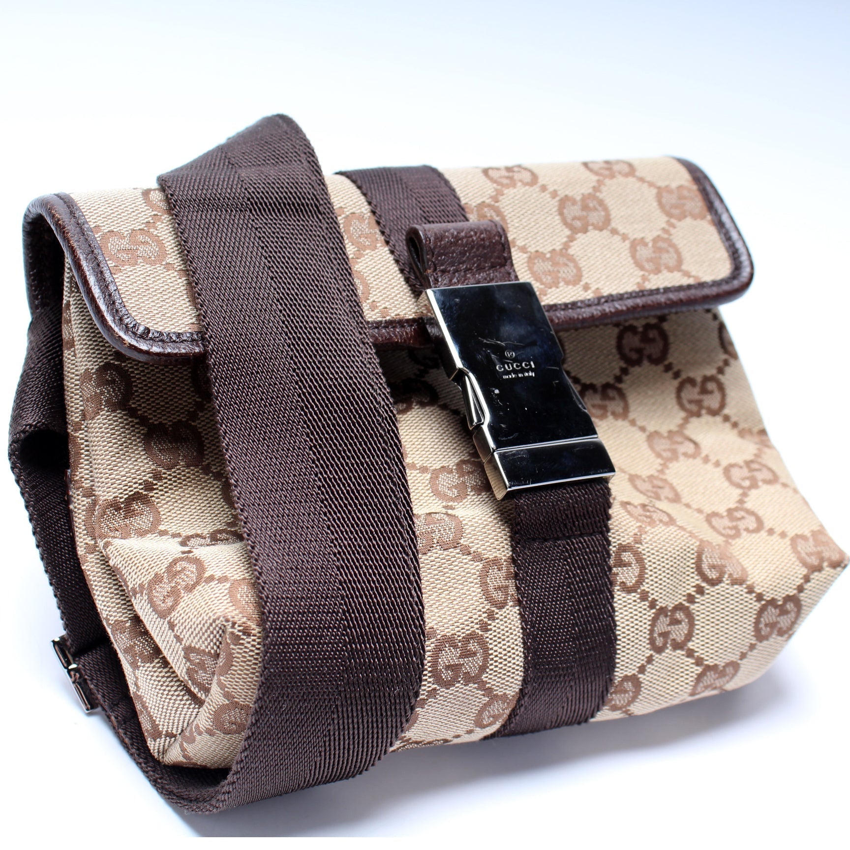 Gucci GG Buckle Canvas Small Belt